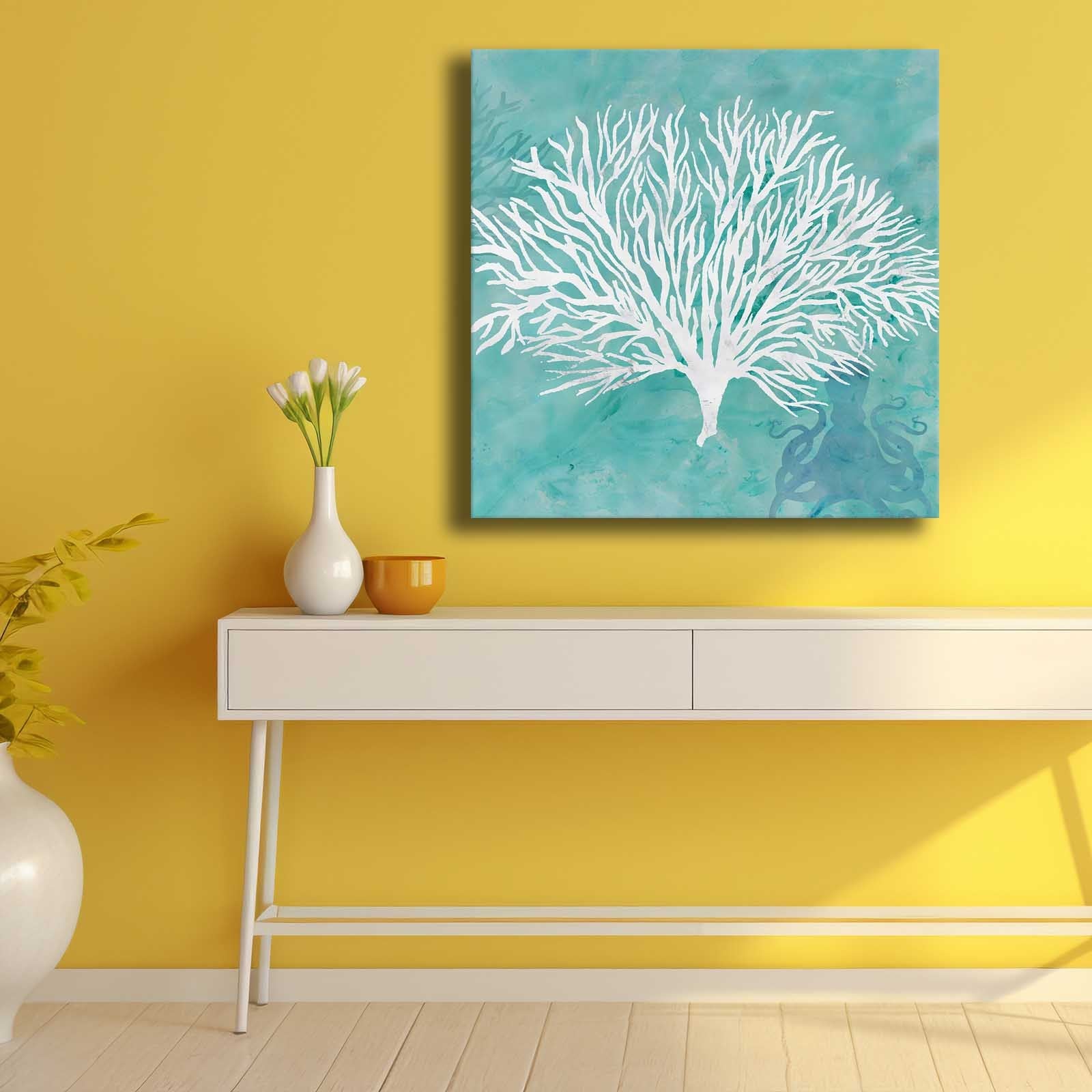 Quadro Decorativo em Tela Multicolor 69x69cm - Moldura Madeira de Pinho - Canvas Premium 2,8mm