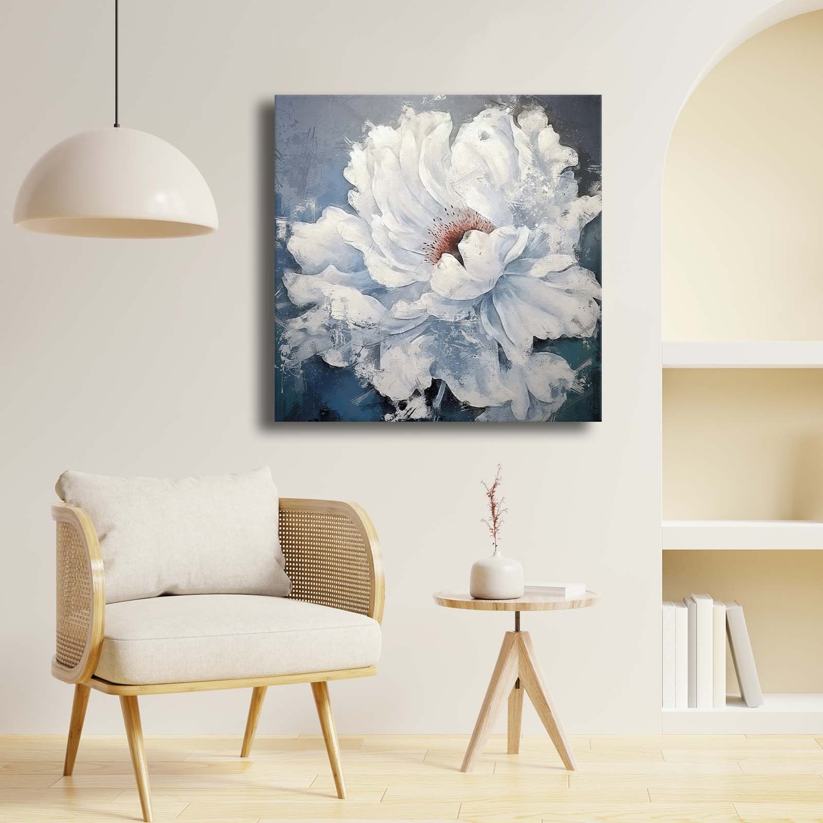 Quadro Decorativo em Tela Multicolor 69x69cm - Moldura Madeira de Pinho - Canvas Premium 2,8mm