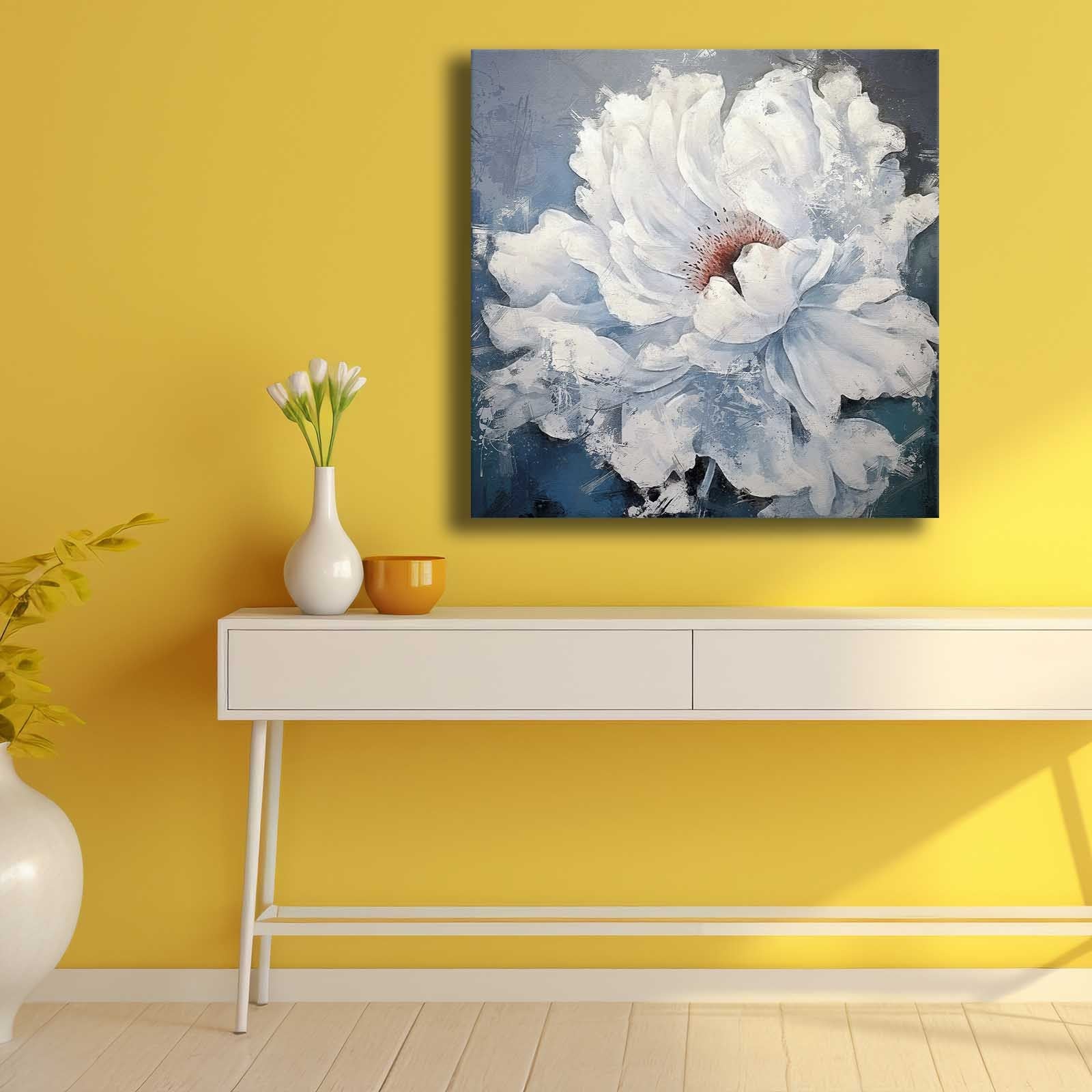 Quadro Decorativo em Tela Multicolor 69x69cm - Moldura Madeira de Pinho - Canvas Premium 2,8mm