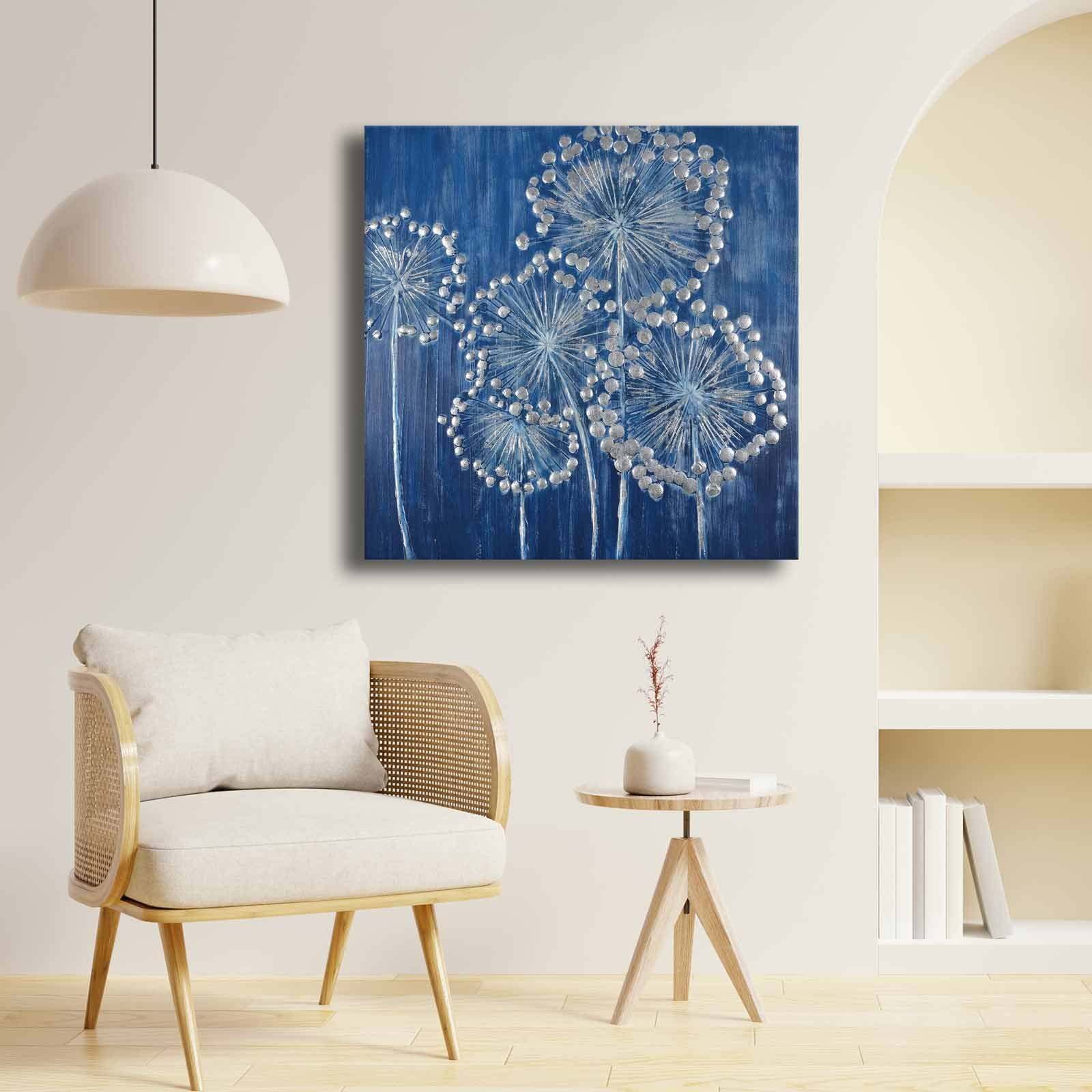 Quadro Decorativo em Tela Multicolor 69x69cm - Moldura Madeira de Pinho - Canvas Premium 2,8mm