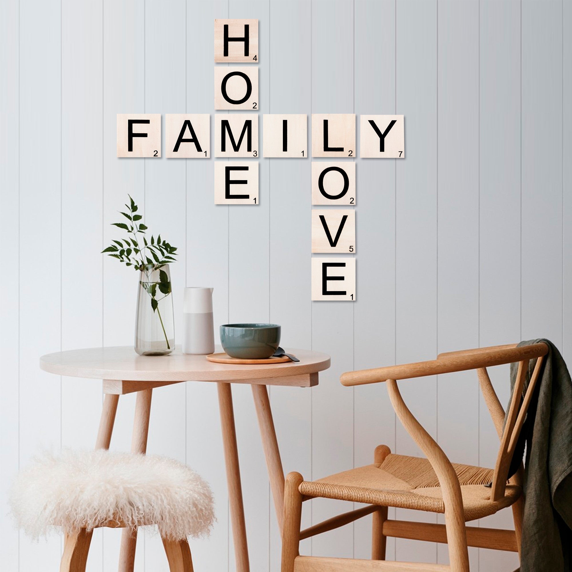 Acessório decorativo de parede em madeira – 95 x 95 cm – preto e branco