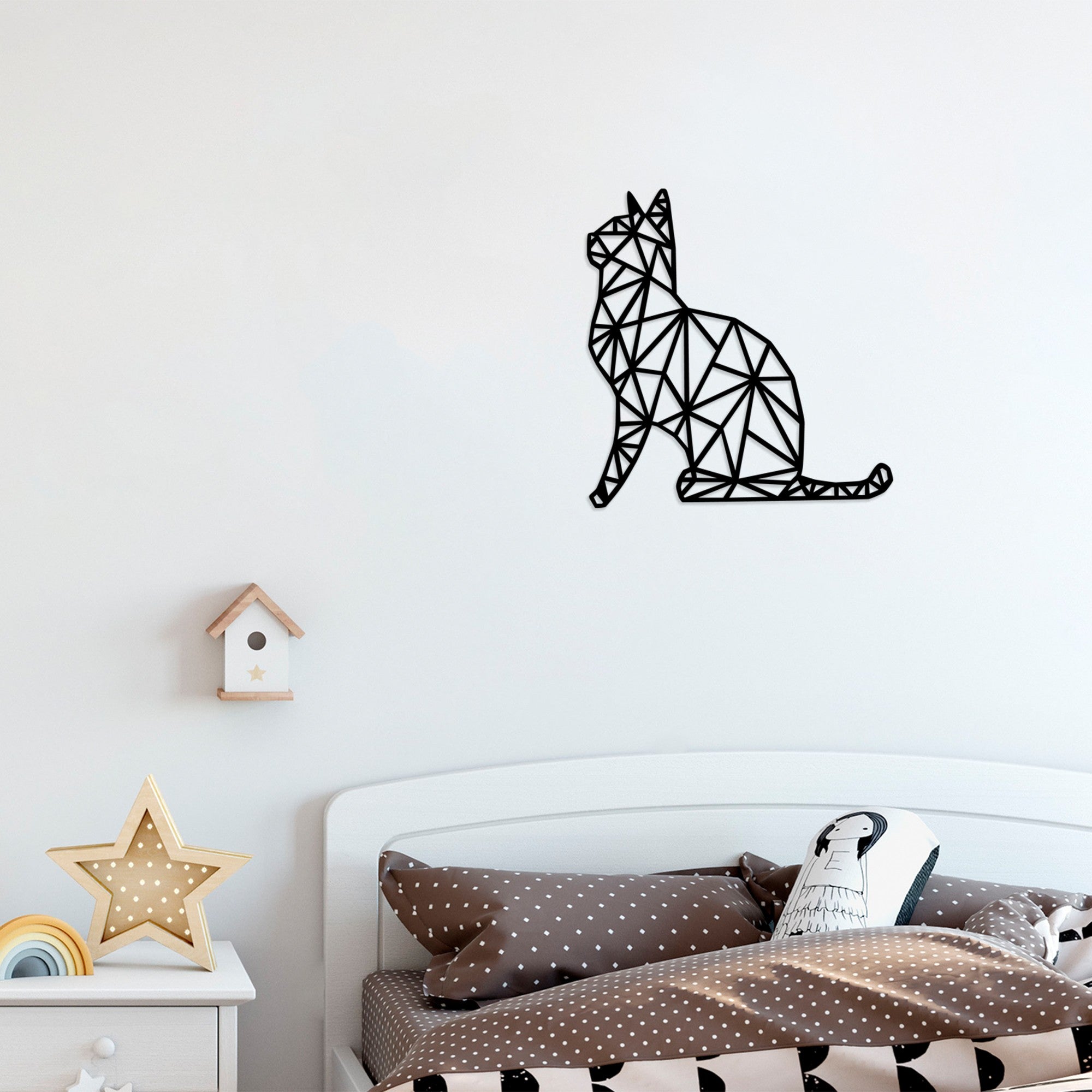 Acessório Decorativo de Parede – 35 x 46 cm – Preto – Madeira