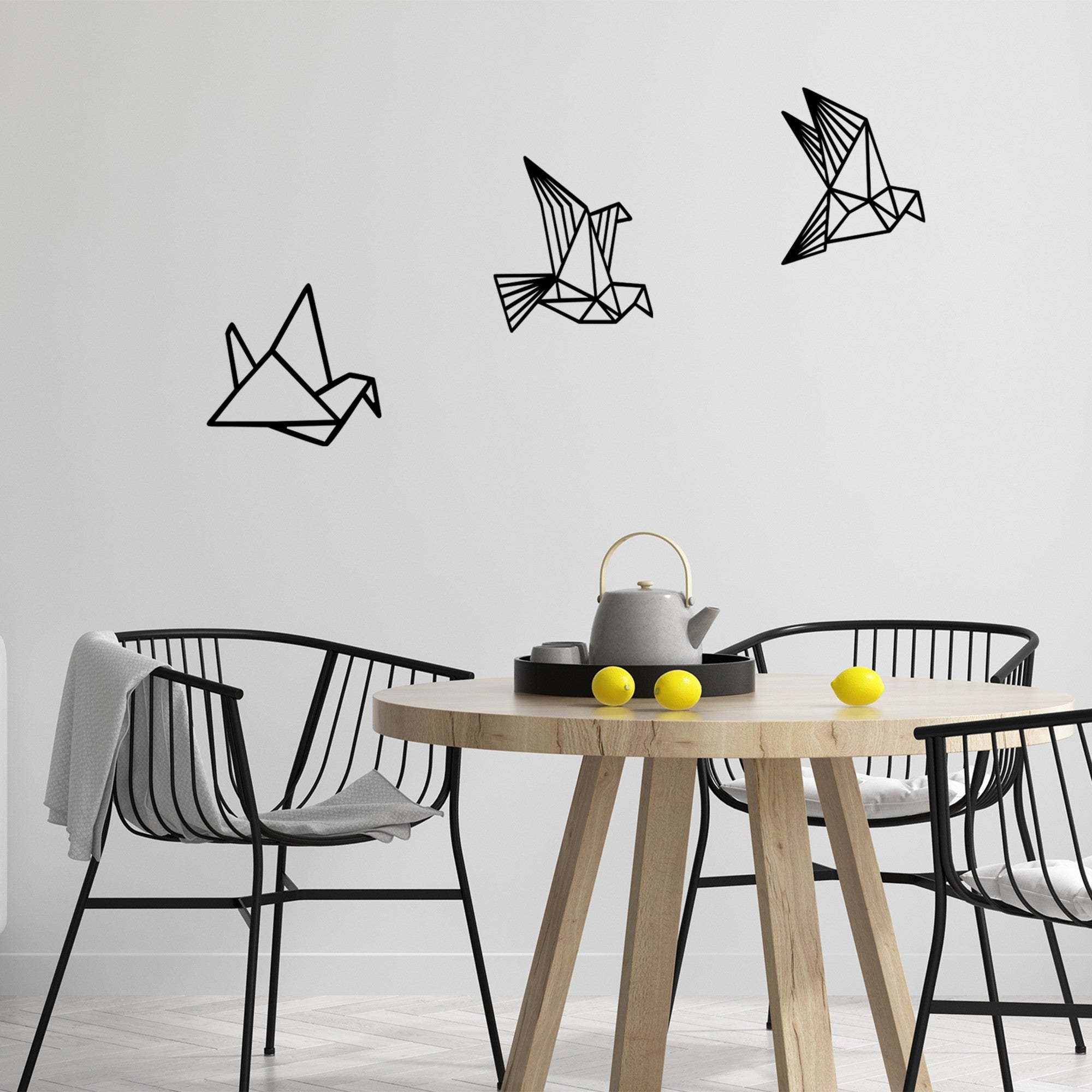 Acessório Decorativo de Parede – 26 x 32, 29 x 32, 30 x 32 cm – Preto – Madeira
