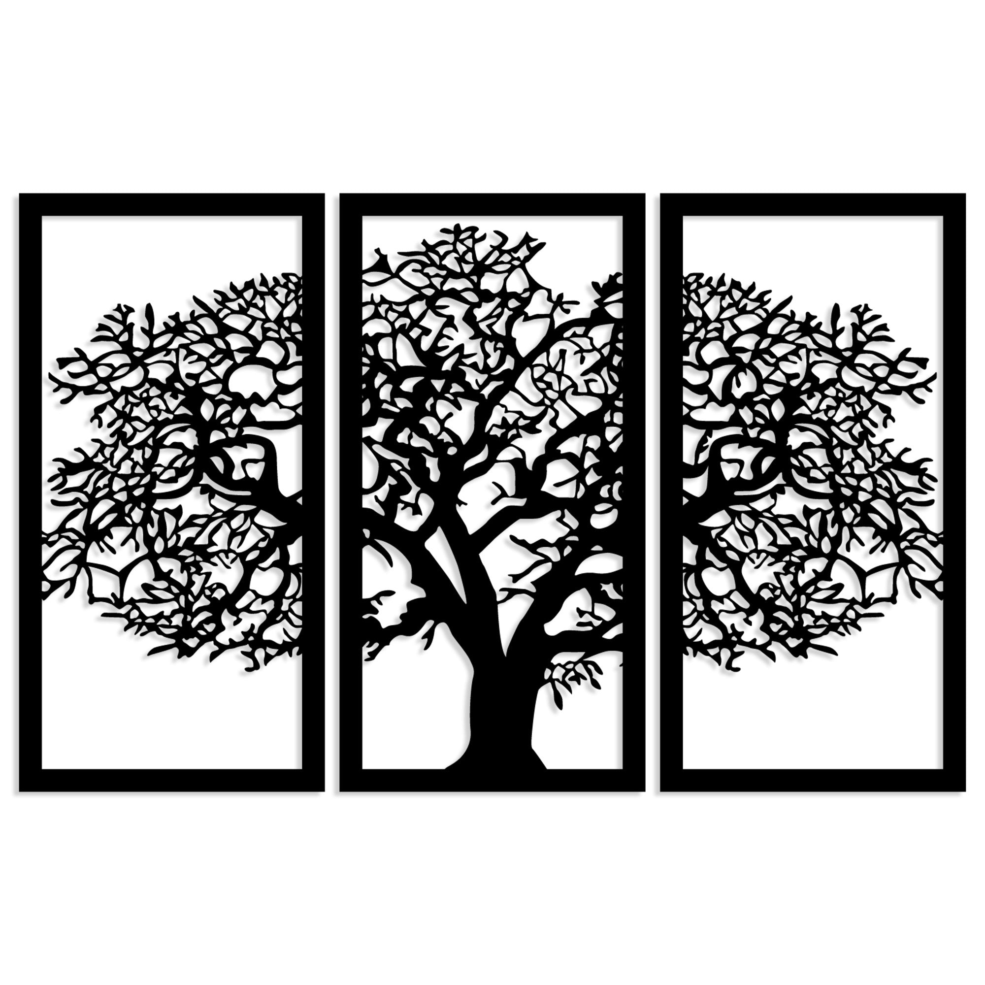 Acessório Decorativo de Parede – 66 x 105 cm – Preto – 100% Madeira