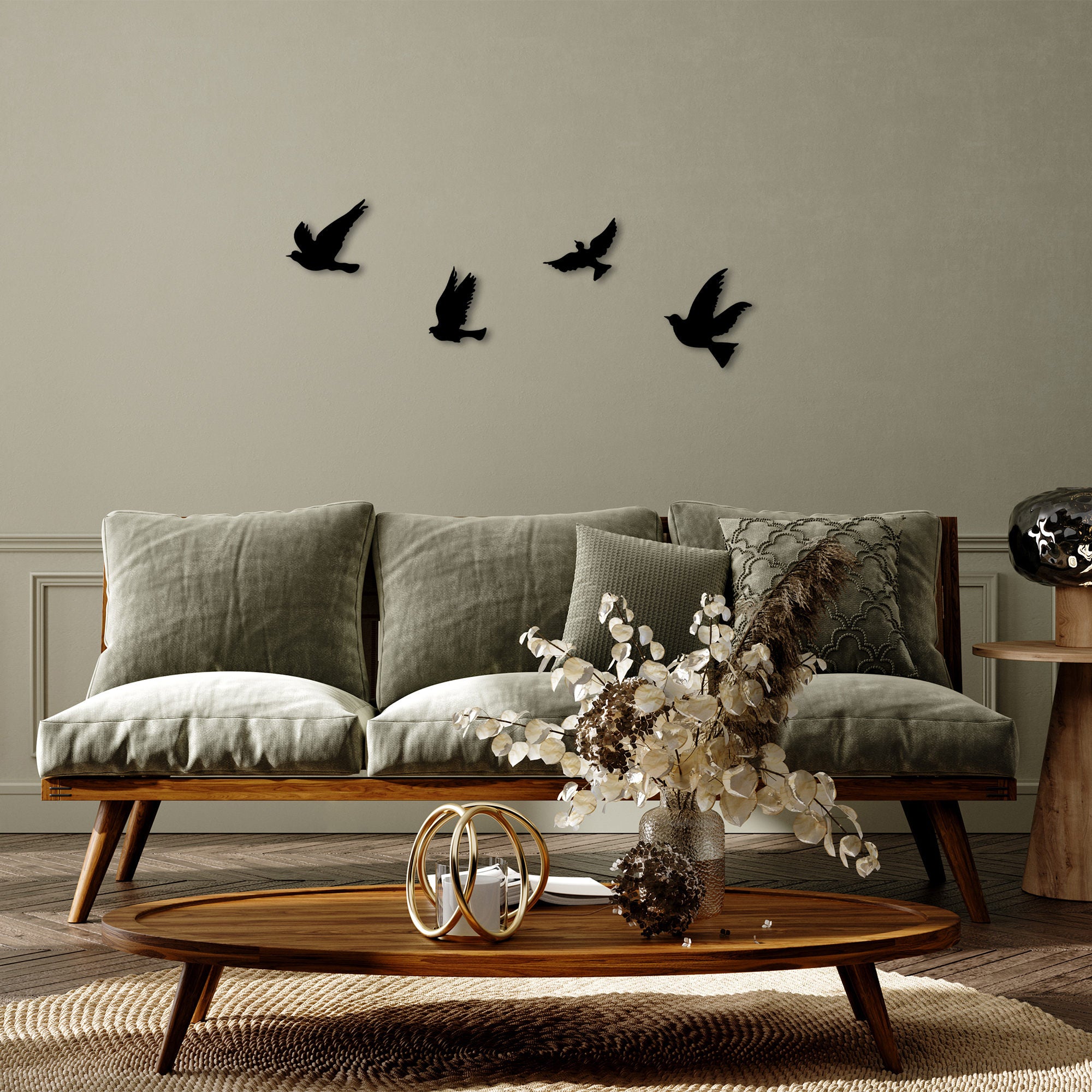 Acessórios Decorativos de Parede – 1 mm de espessura – Preto – 100% Metal