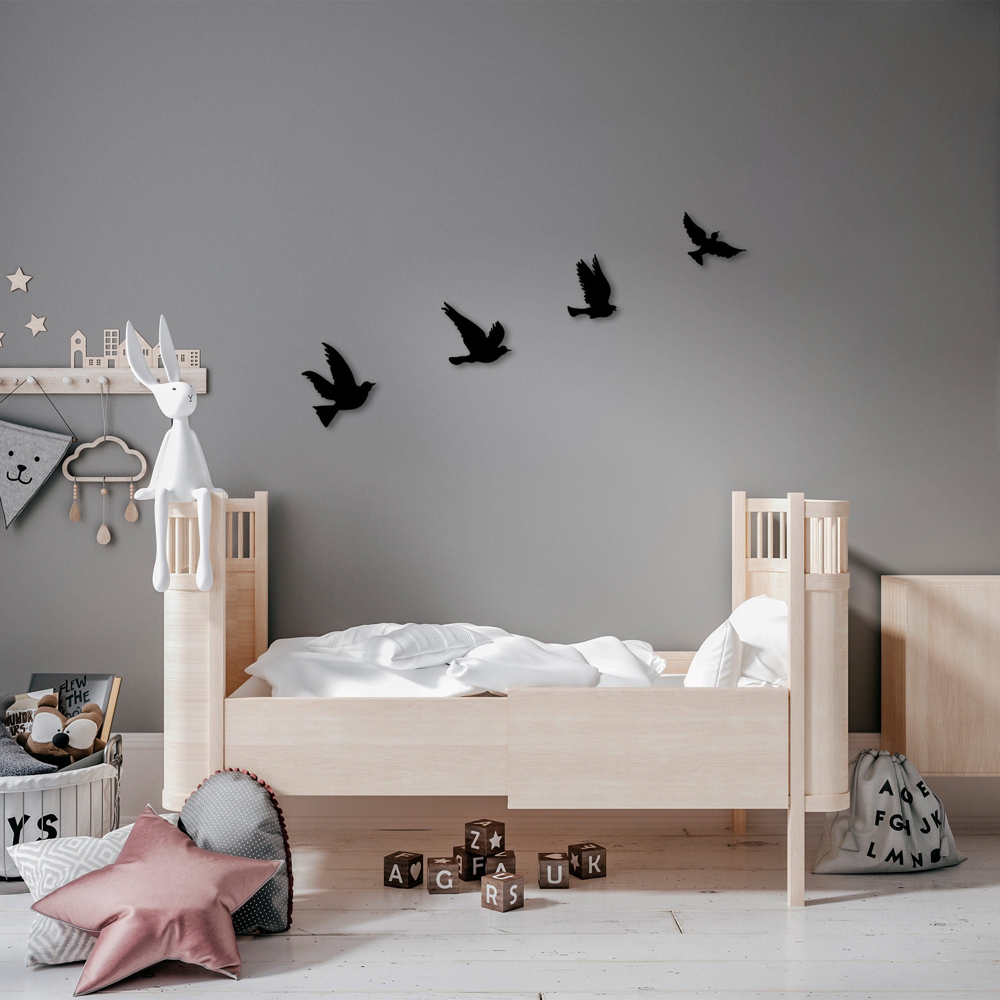 Acessórios Decorativos de Parede – 1 mm de espessura – Preto – 100% Metal