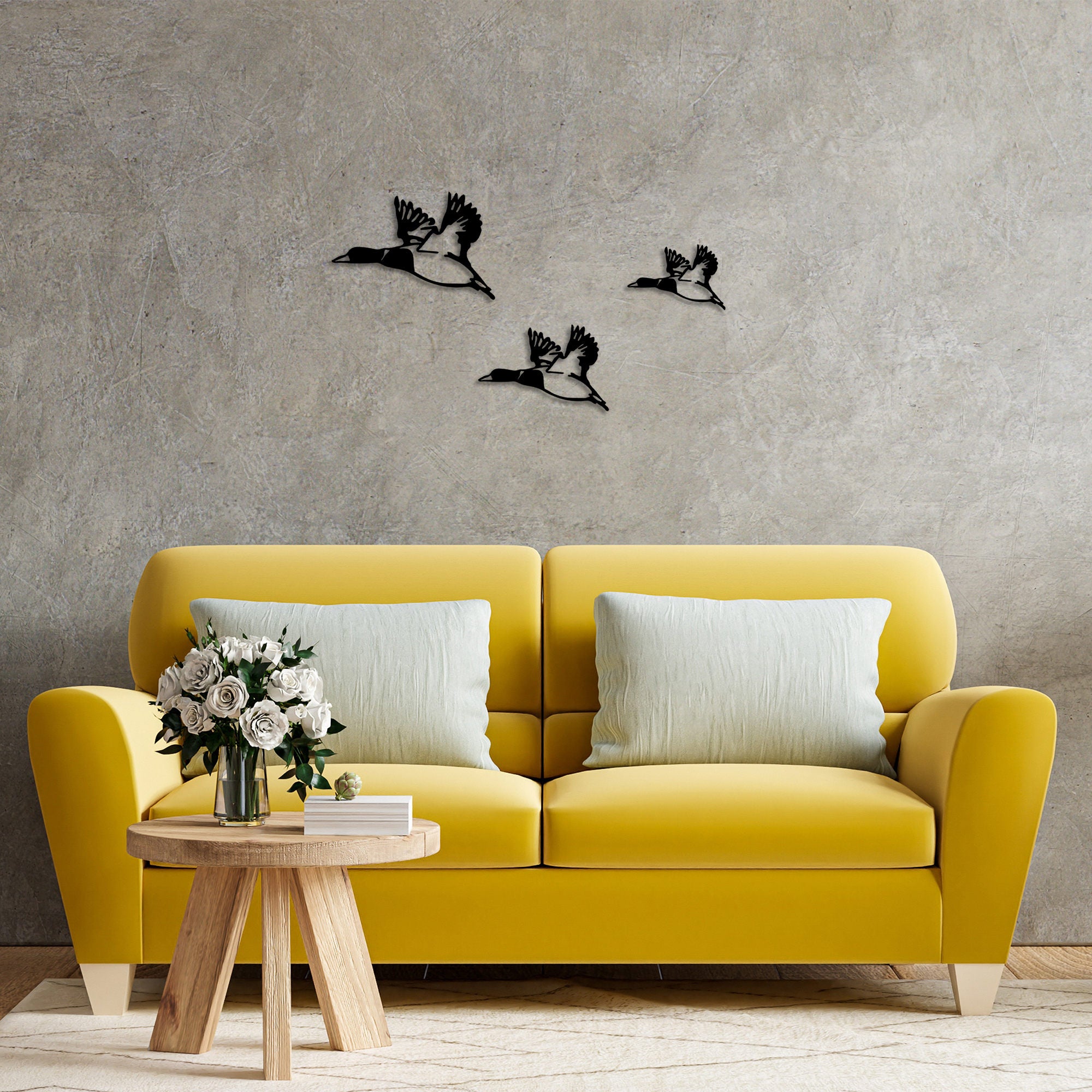 Acessórios decorativos de parede – 11x16cm, 14x22cm, 18x27cm – Preto – 100% metal