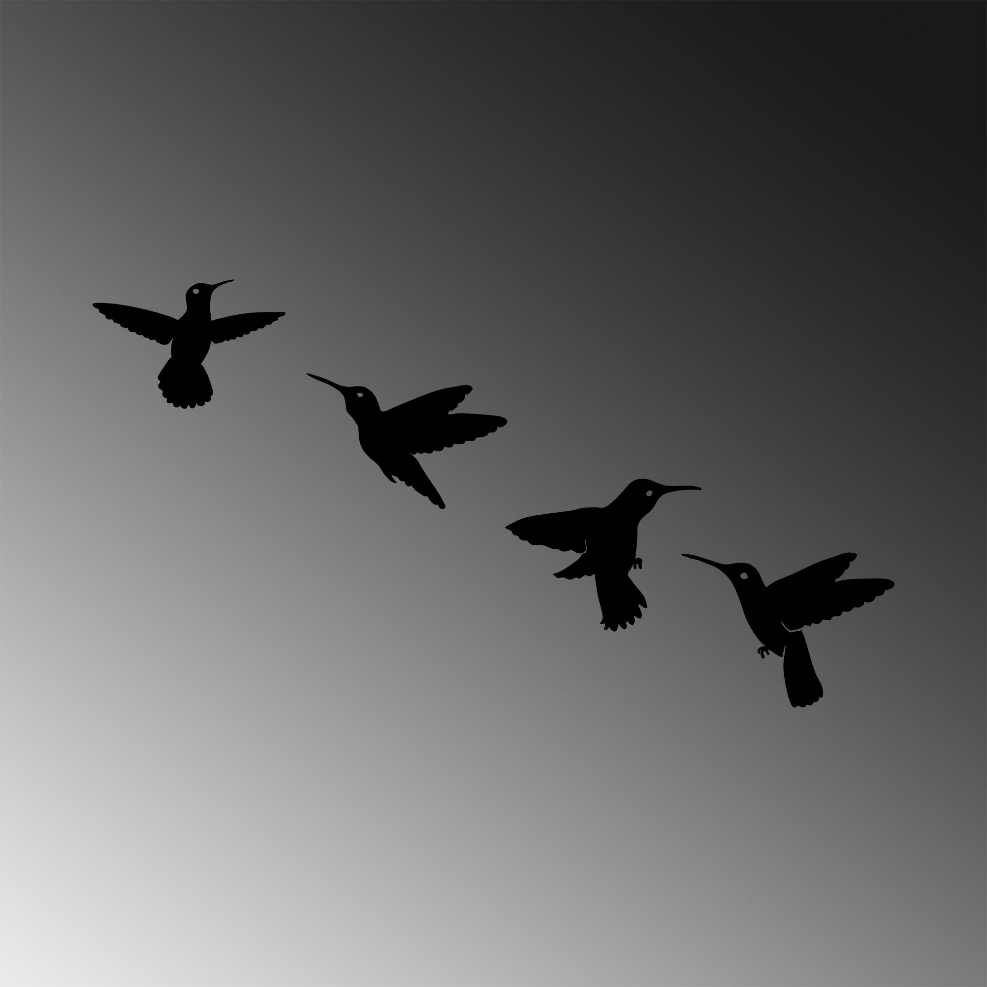 Acessório de Parede Decorativo – 13 x 20 cm, 14 x 20 cm, 15 x 20 cm, 15 x 22 cm – Preto – Metal