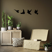 Acessório decorativo de parede em metal – 22 x 13 cm, 19 x 20 cm, 19 x 22 cm, 17 x 22 cm – preto – metal