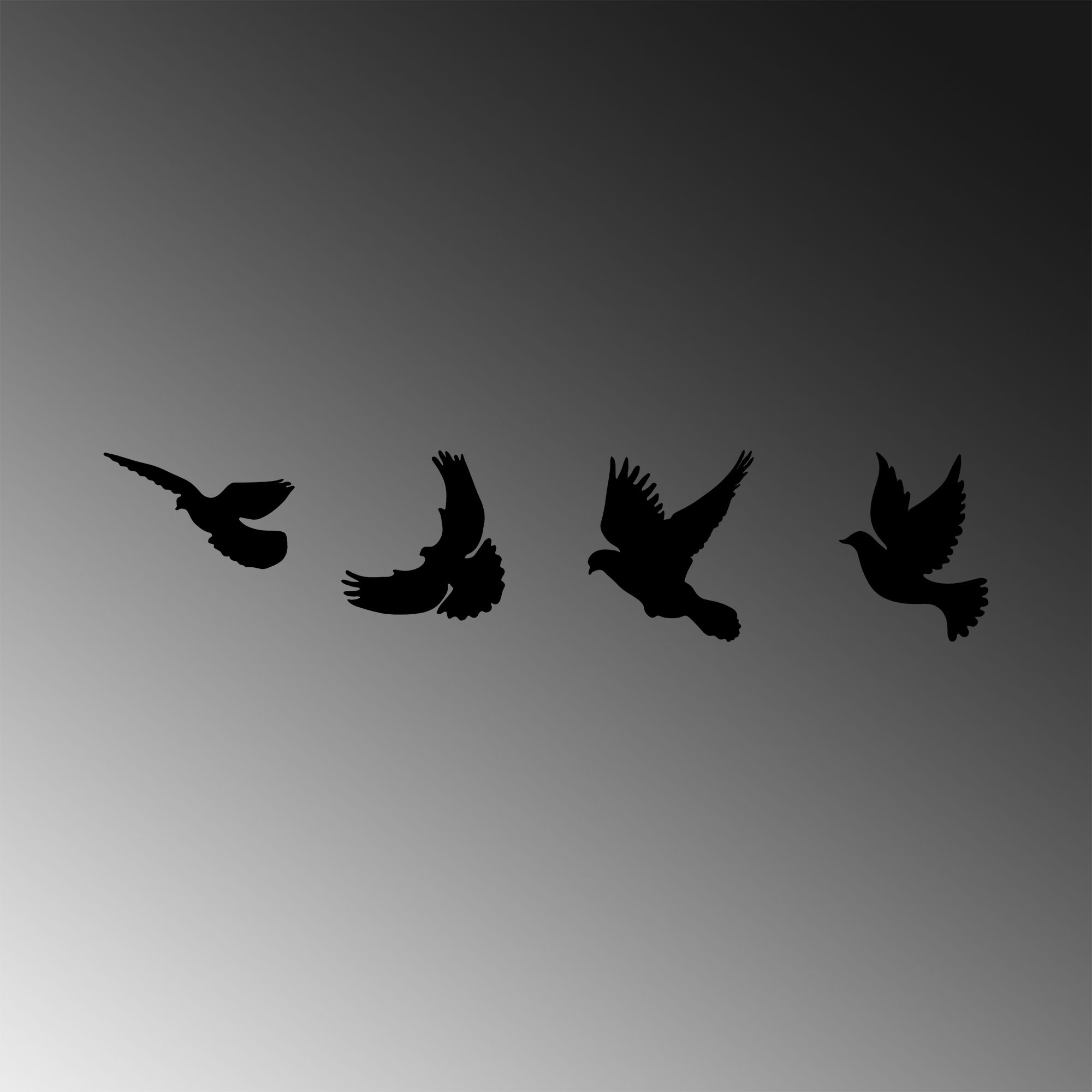 Acessório decorativo de parede em metal – 22 x 13 cm, 19 x 20 cm, 19 x 22 cm, 17 x 22 cm – preto – metal