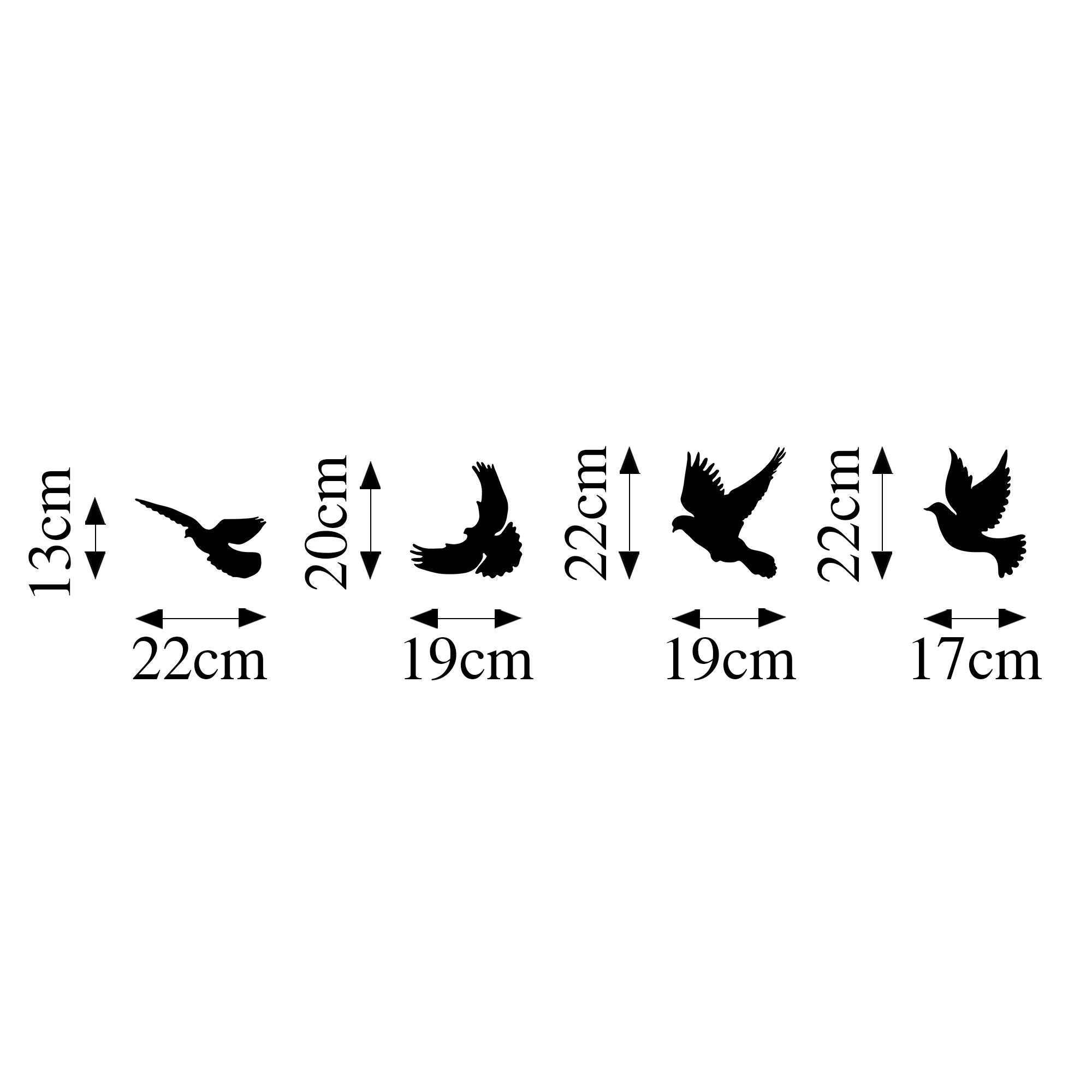 Acessório decorativo de parede em metal – 22 x 13 cm, 19 x 20 cm, 19 x 22 cm, 17 x 22 cm – preto – metal