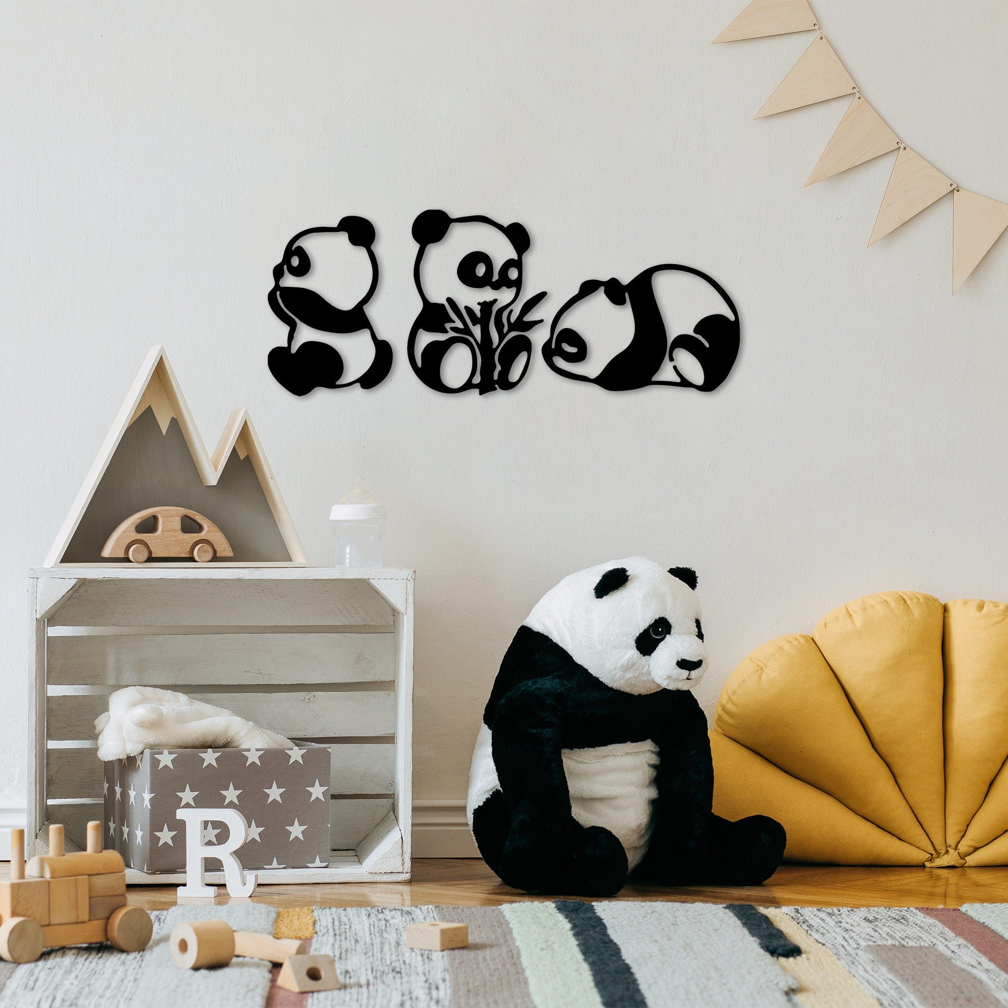 Acessório decorativo de parede – 18 x 26 cm, 20 x 27 cm, 28 x 18 cm – preto – metal