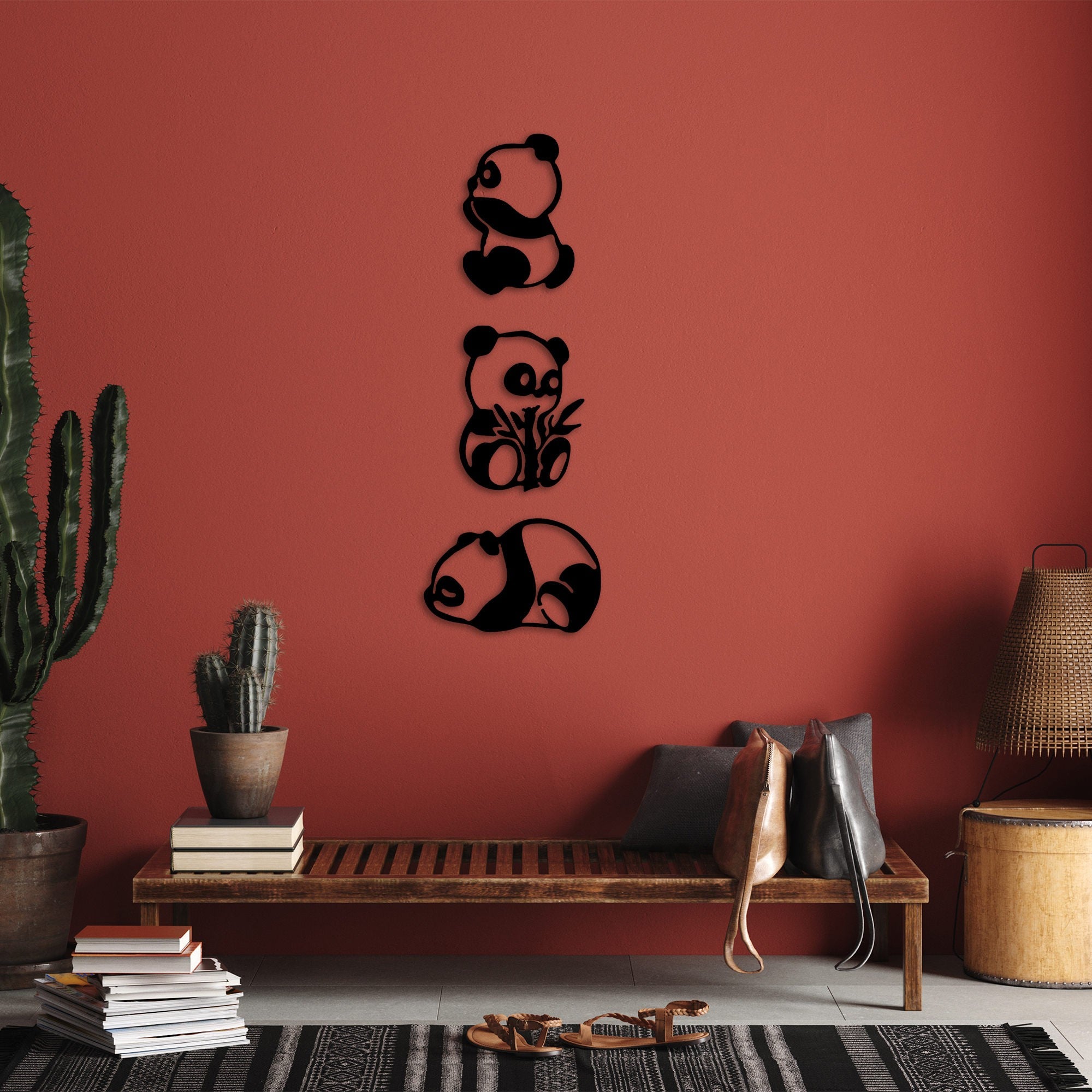 Acessório decorativo de parede – 18 x 26 cm, 20 x 27 cm, 28 x 18 cm – preto – metal