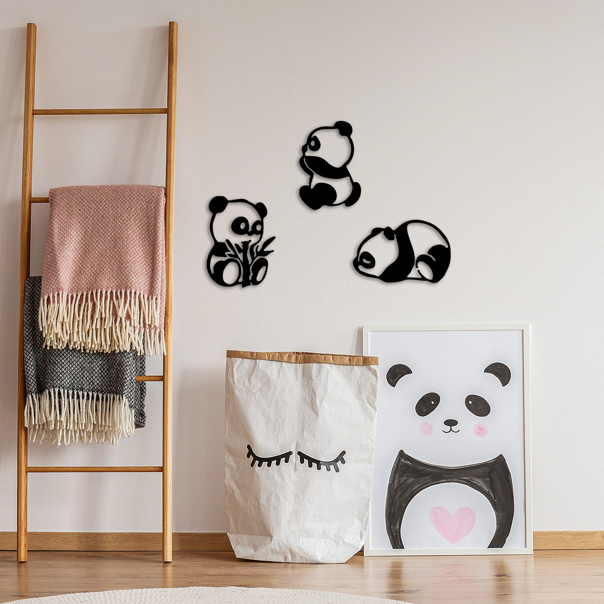 Acessório decorativo de parede – 18 x 26 cm, 20 x 27 cm, 28 x 18 cm – preto – metal