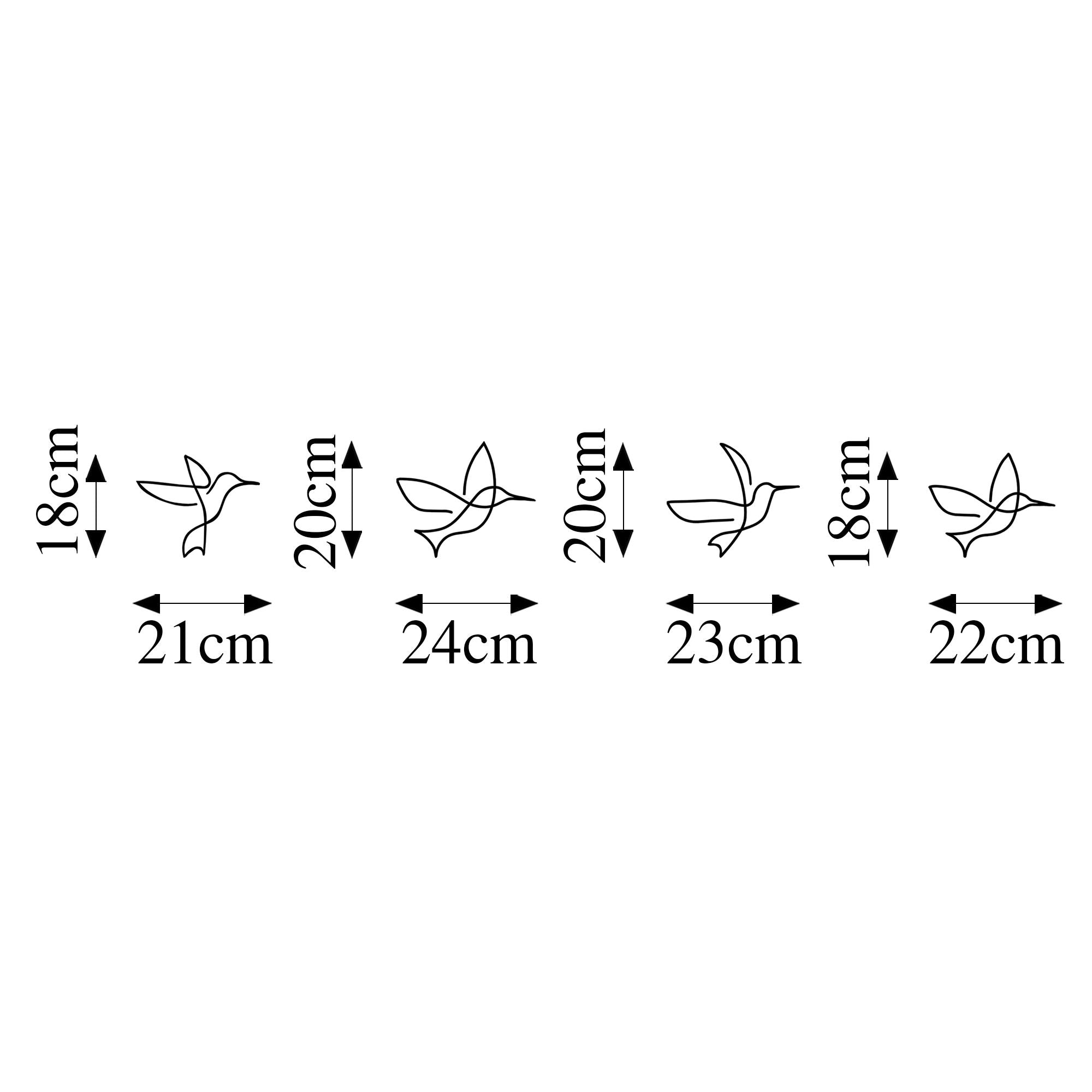 Acessório decorativo de parede em metal – 21 x 18 cm, 24 x 20 cm, 23 x 20 cm, 22 x 18 cm – Preto – 100% metal