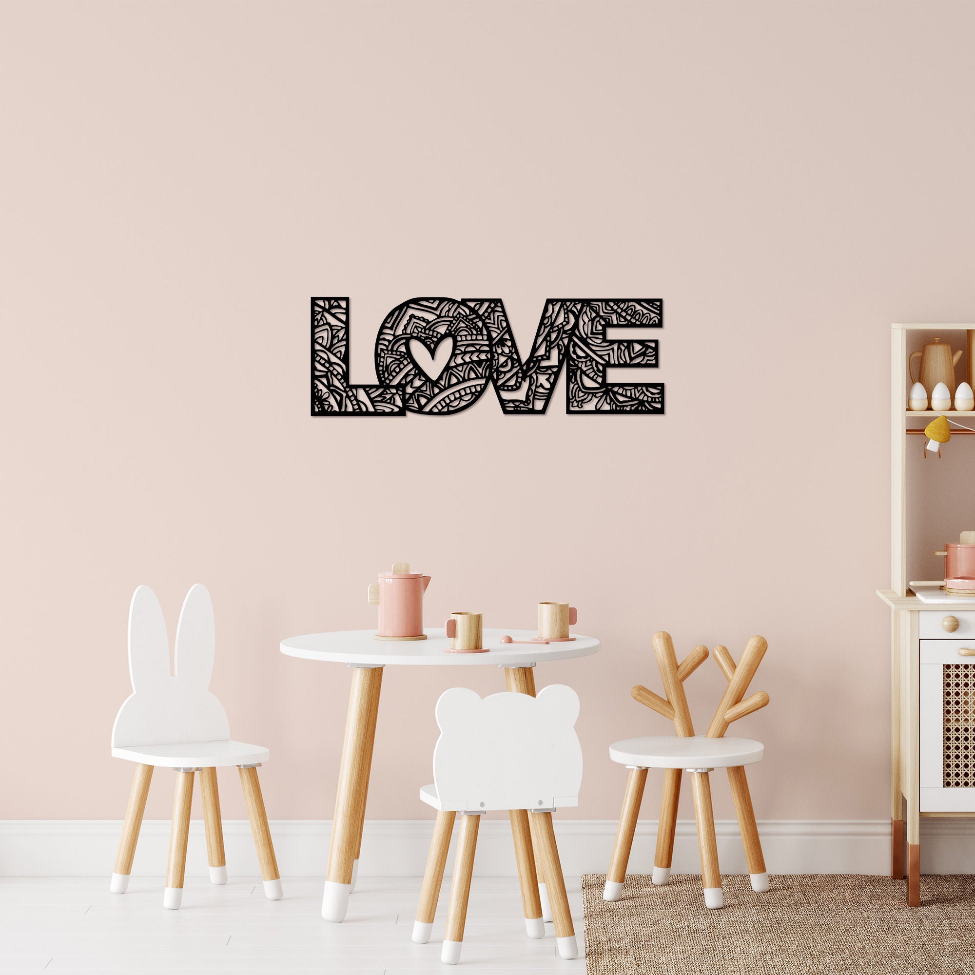 Acessório de Parede Decorativo – 23 x 70 cm – Preto – Metal