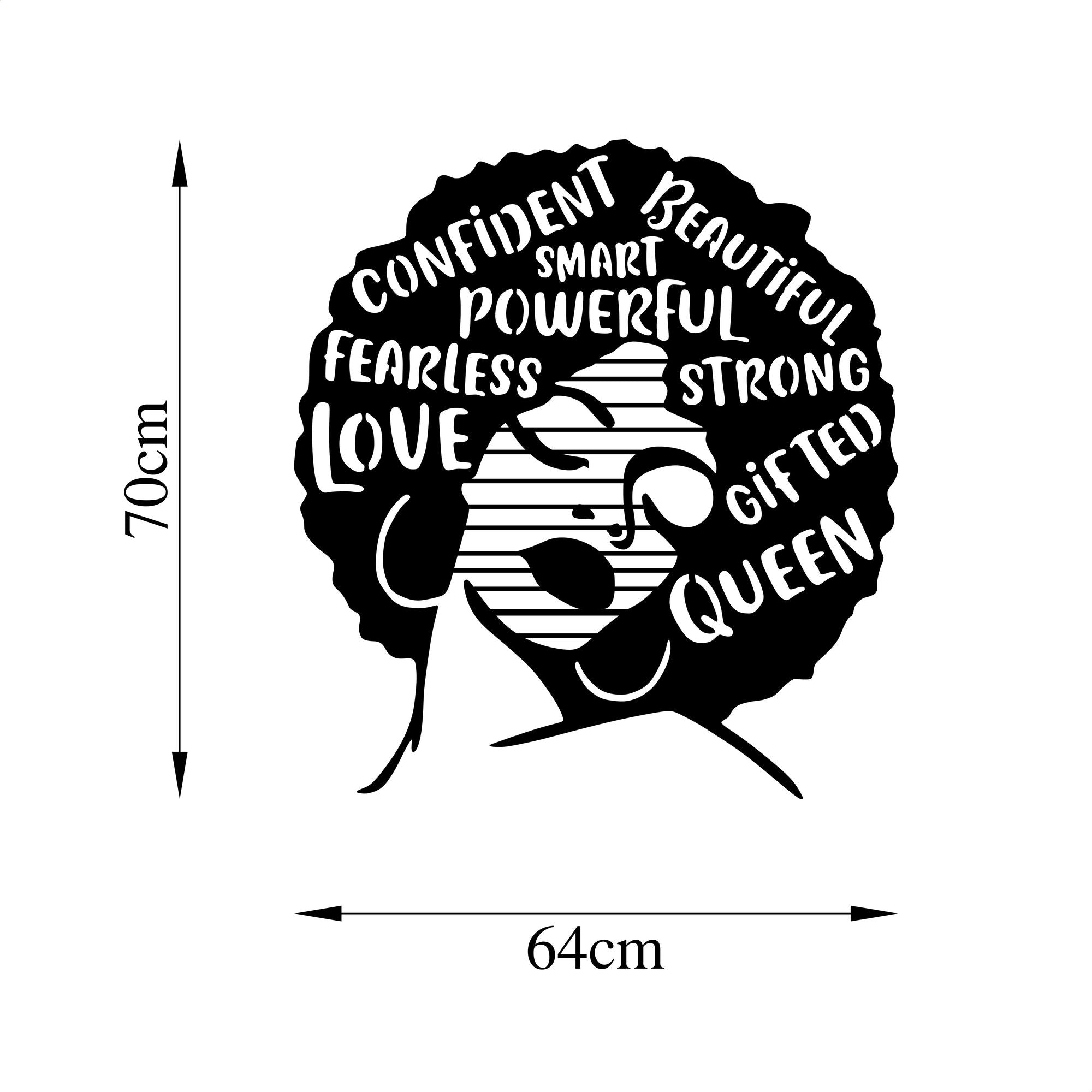 Acessório decorativo de parede – 64 x 70 cm – preto – 100% metal