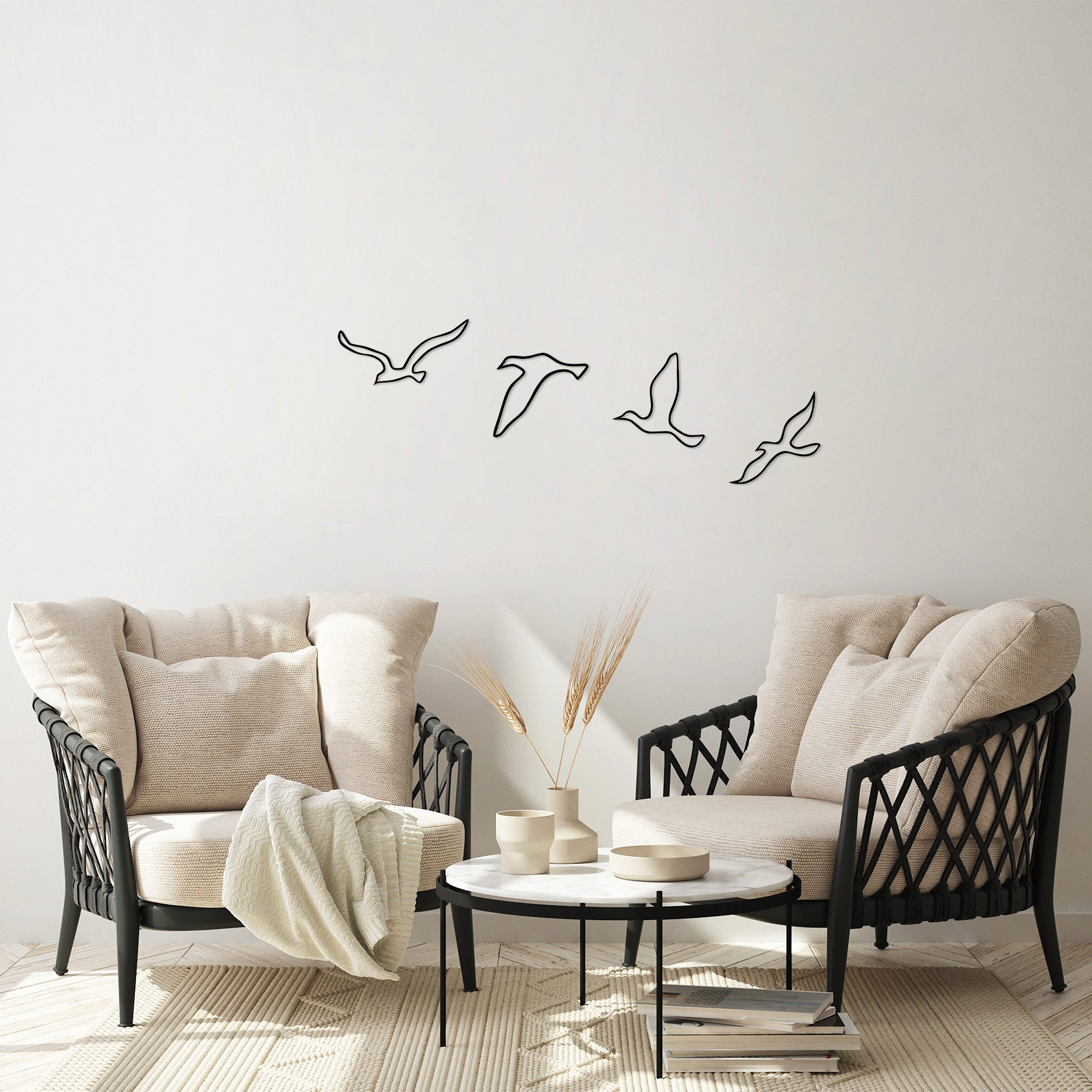 Acessório de Parede Decorativo em Metal – 1,5 mm espessura – Preto