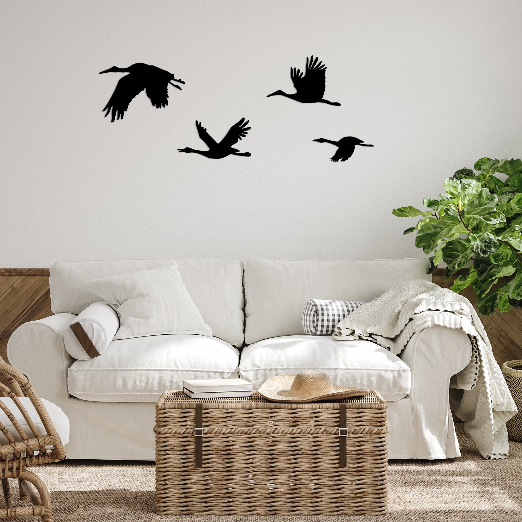 Acessório Decorativo de Parede – 30 x 20 cm, 26 x 17 cm, 26 x 14 cm, 21 x 9 cm – Preto – 100% Metal