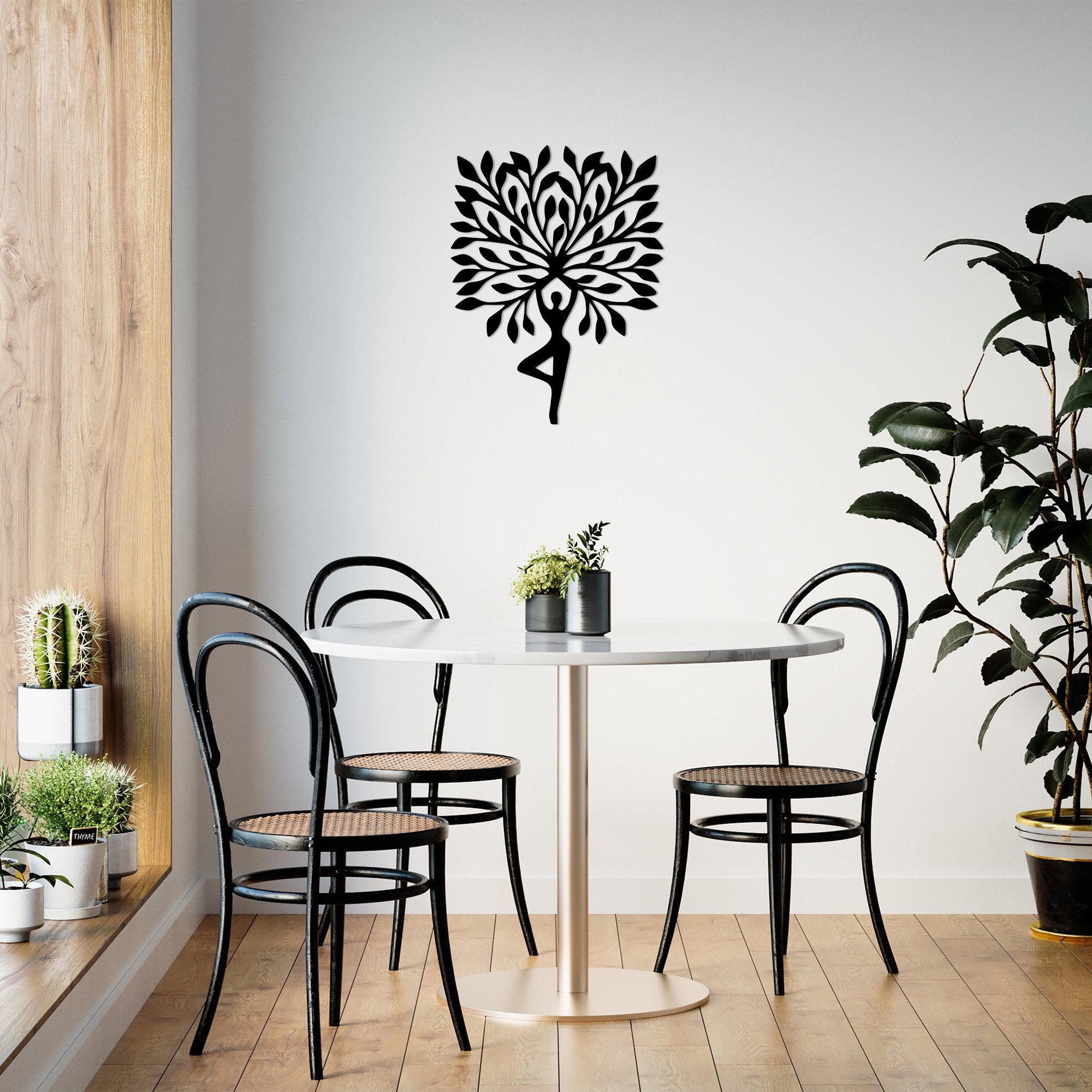 Acessório de parede decorativo de metal preto elegante, 53 x 70 cm | 100% metal, 1,5 mm de espessura | Perfeito para decoração moderna e arte de parede exclusiva