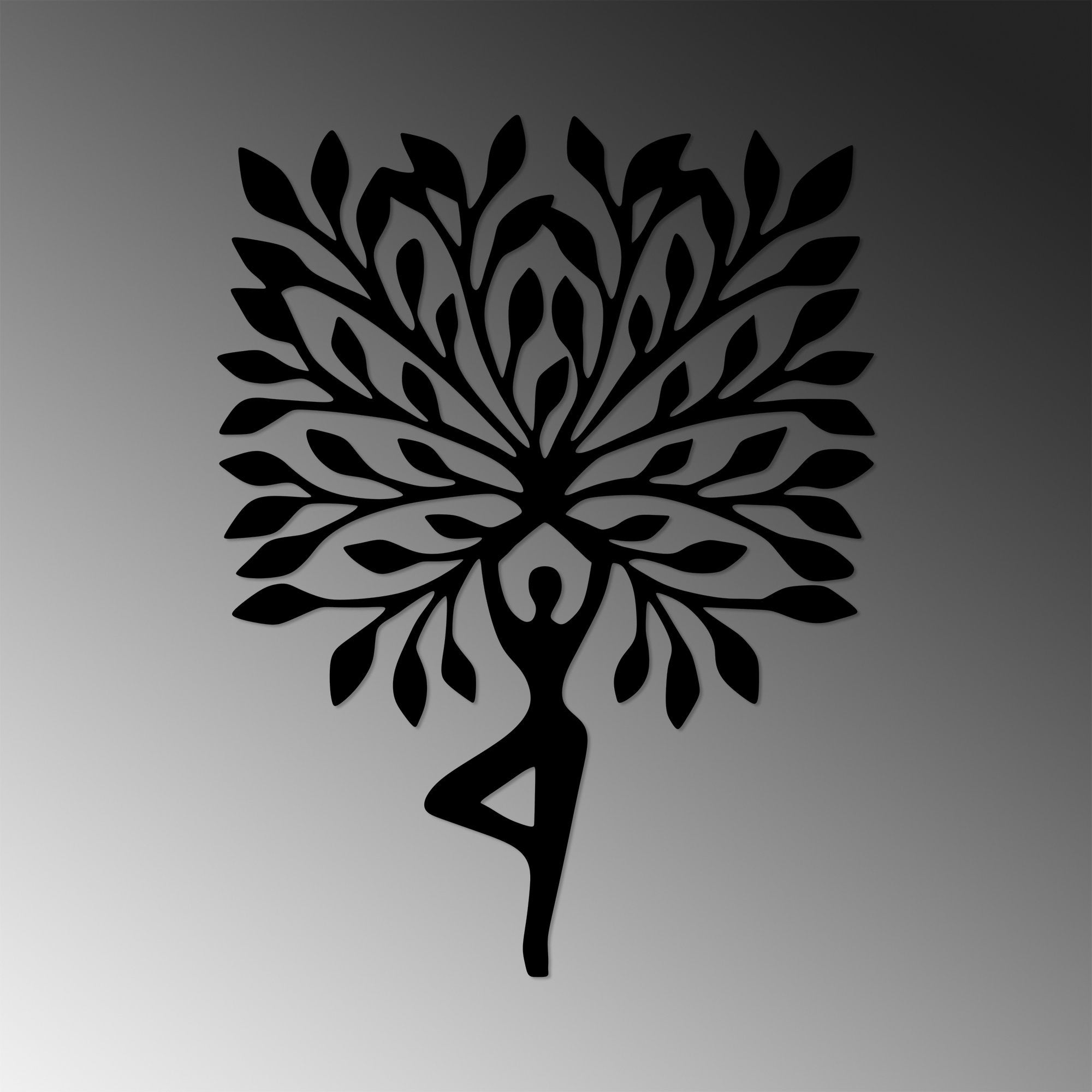 Acessório de parede decorativo de metal preto elegante, 53 x 70 cm | 100% metal, 1,5 mm de espessura | Perfeito para decoração moderna e arte de parede exclusiva