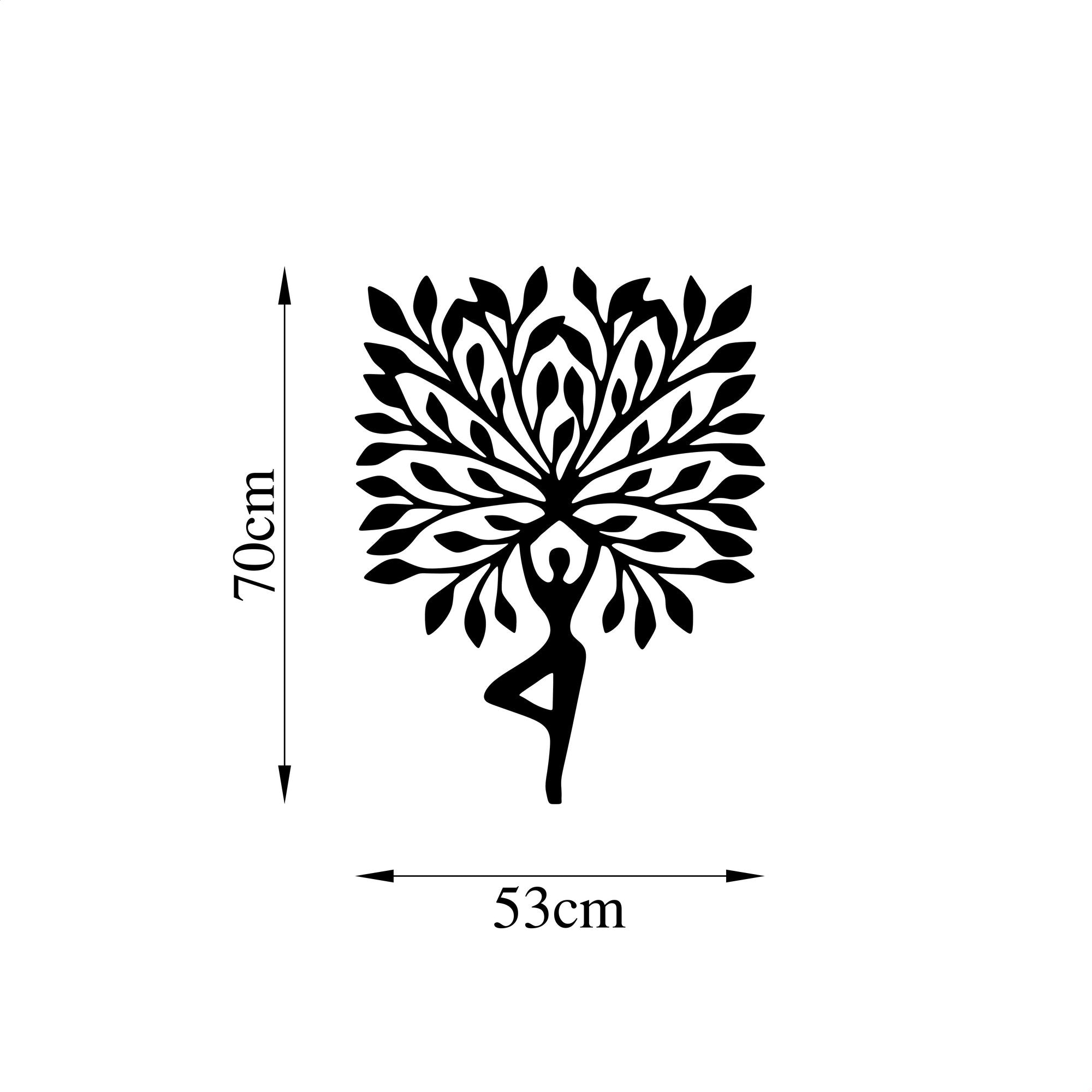 Acessório de parede decorativo de metal preto elegante, 53 x 70 cm | 100% metal, 1,5 mm de espessura | Perfeito para decoração moderna e arte de parede exclusiva