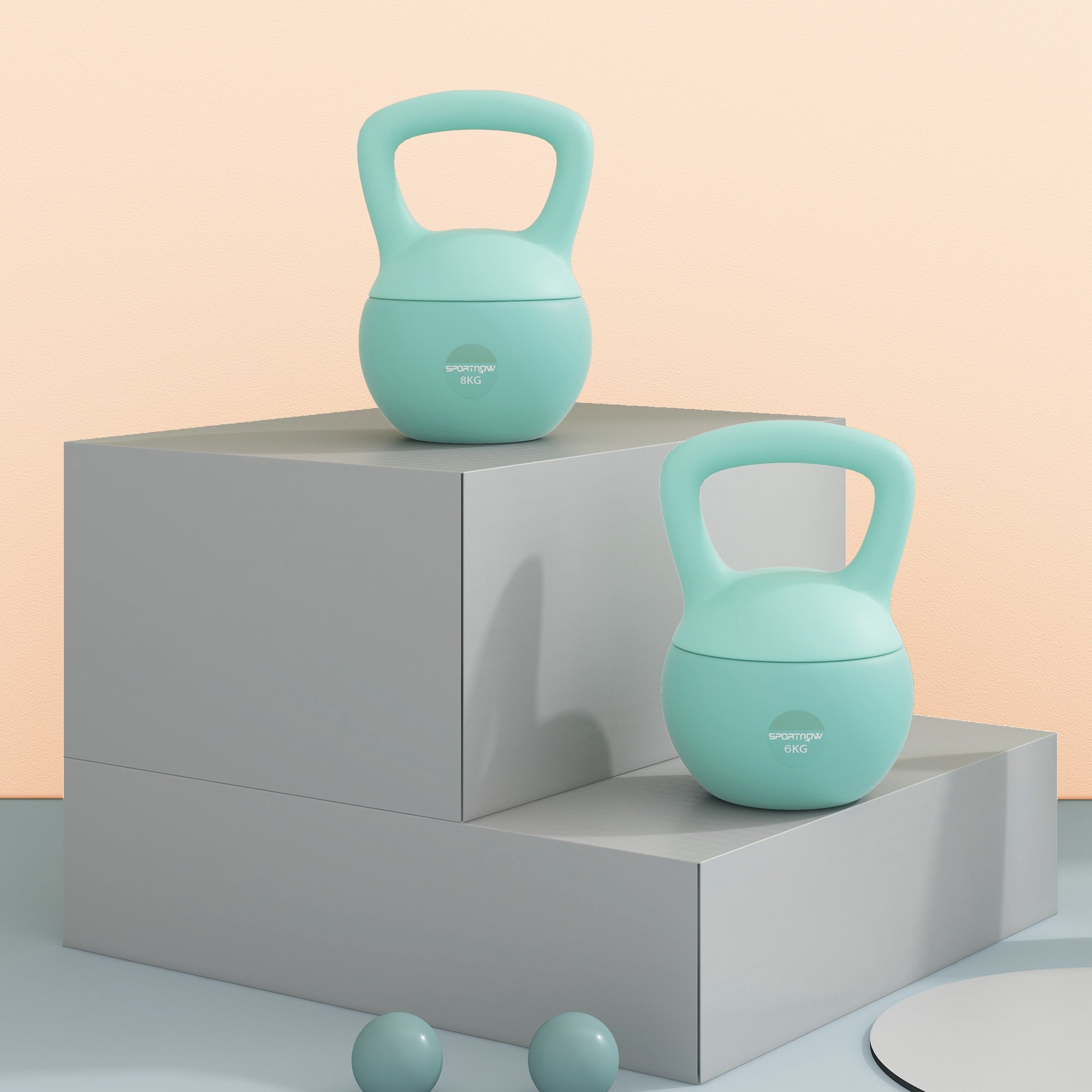 Kettlebell de 6 kg Verde 19x19x28 cm - Pesa Russa de Areia Metálica com Alça Antiderrapante