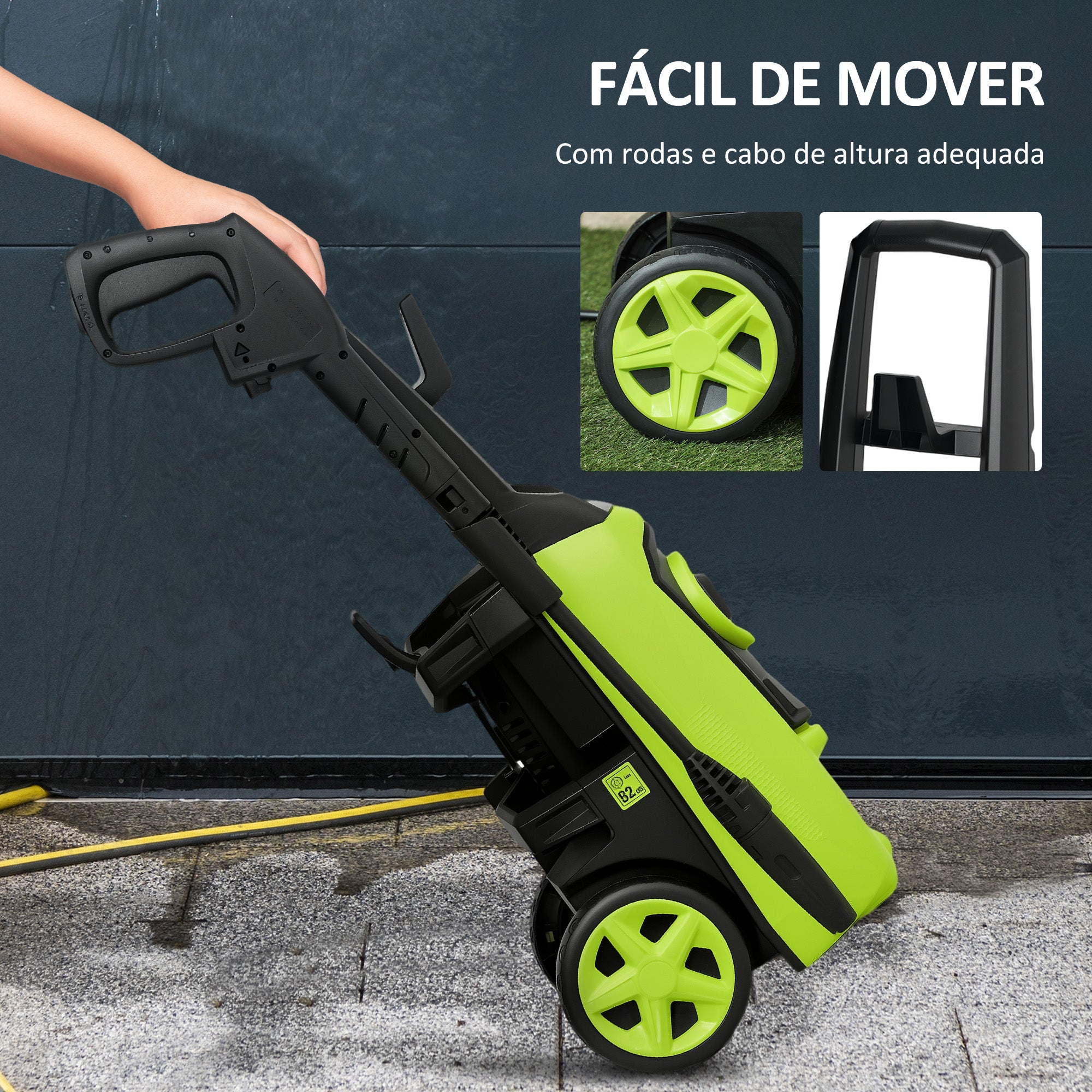 Lavadora de Alta Pressão Verde 35x27x78 cm 1800W 150 Bar