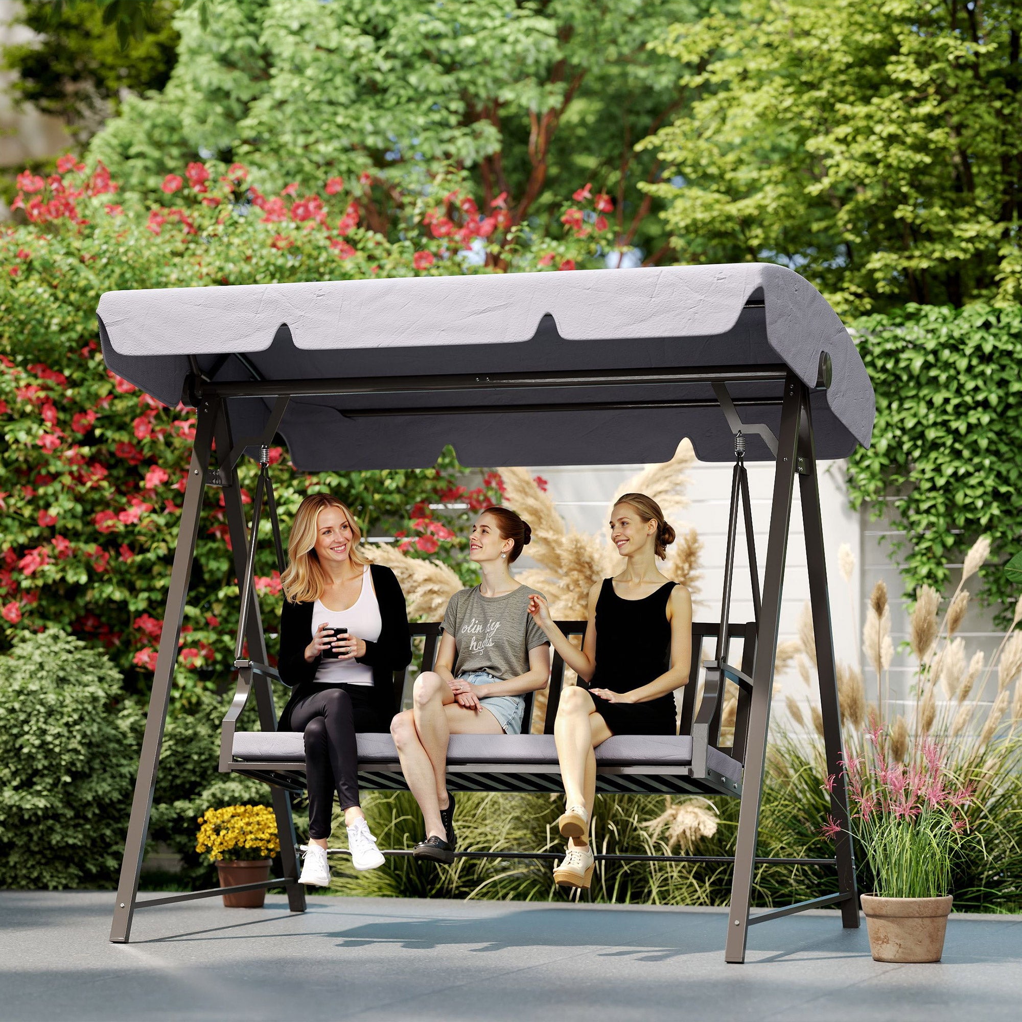 Baloiço de Jardim 205x133x181 cm - Grey