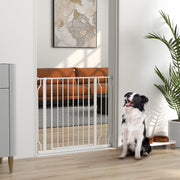 Barreira de Segurança Extensível para Cães – 75-95cm – Branco – Aço e ABS