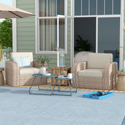 Conjunto de 2 Mesas de Jardim Empilháveis Azuis Ø60x41 cm