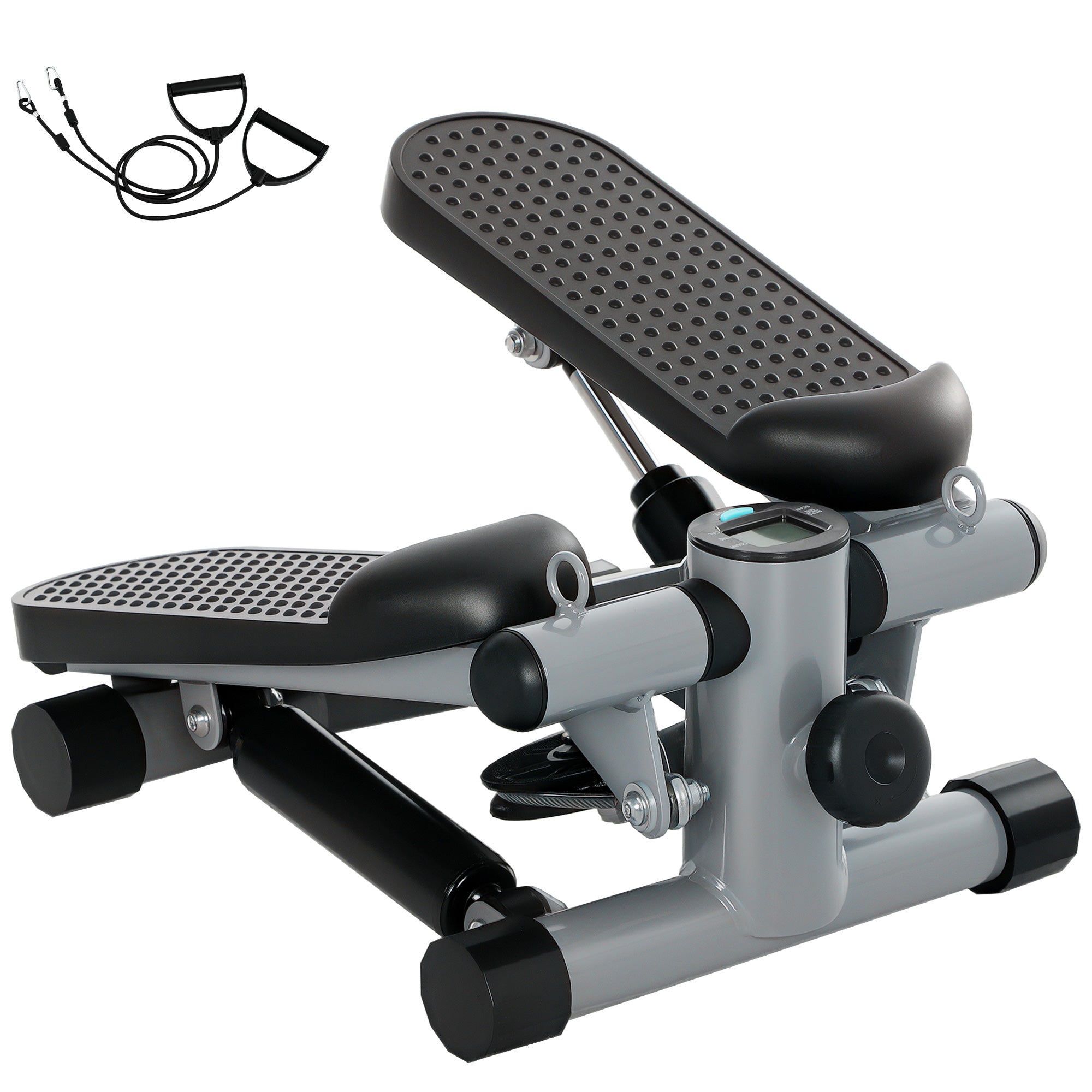 Mini Step Compacto com Bandas de Resistência 41x30,5x18,5 cm Cinzento