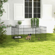Parque para Cães 8 Painéis 61x61cm Preto - Espaçoso e Seguro