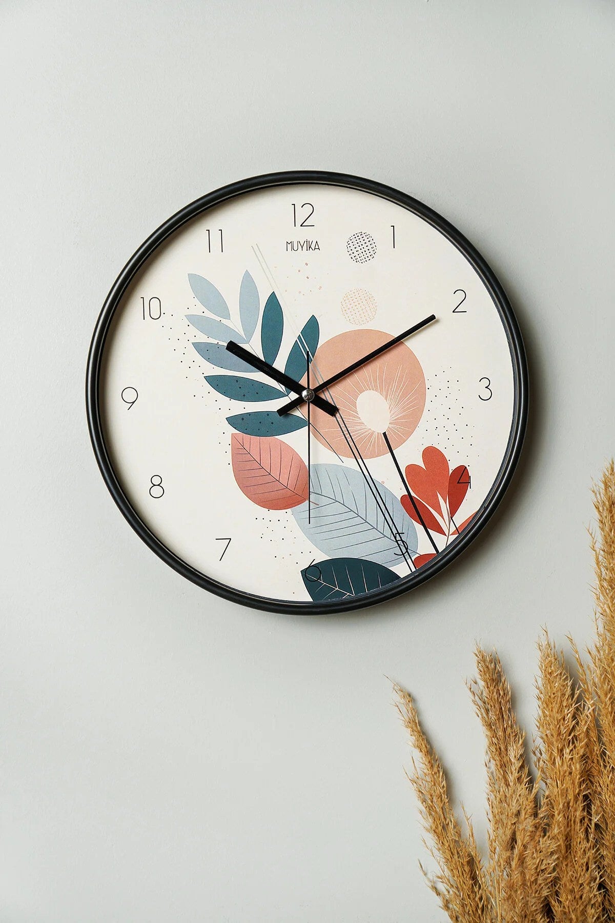Relógio de Parede Decorativo Multicolor em Vidro 100% - 30cm de Diâmetro