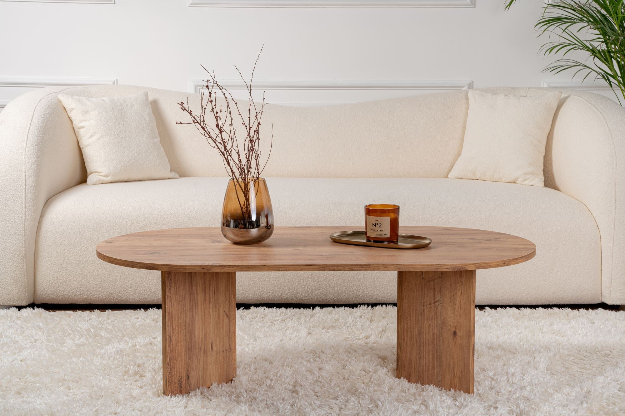 Mesa de Centro – 119 x 60 x 40 cm – Pinho Atlântico – Painel de partículas revestido a melamina