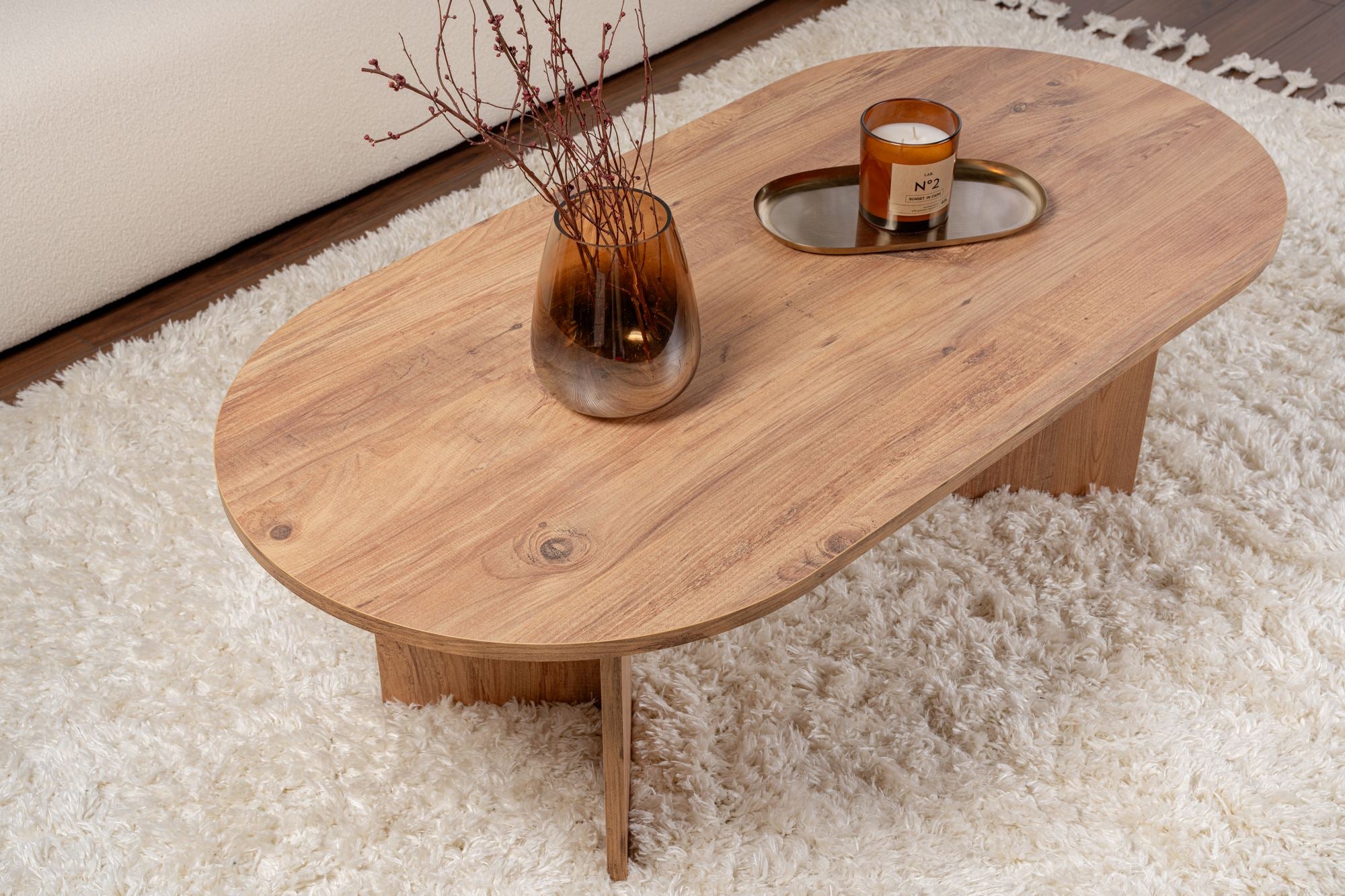 Mesa de Centro – 119 x 60 x 40 cm – Pinho Atlântico – Painel de partículas revestido a melamina