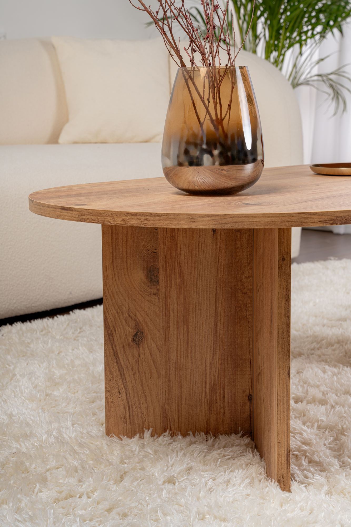 Mesa de Centro – 119 x 60 x 40 cm – Pinho Atlântico – Painel de partículas revestido a melamina