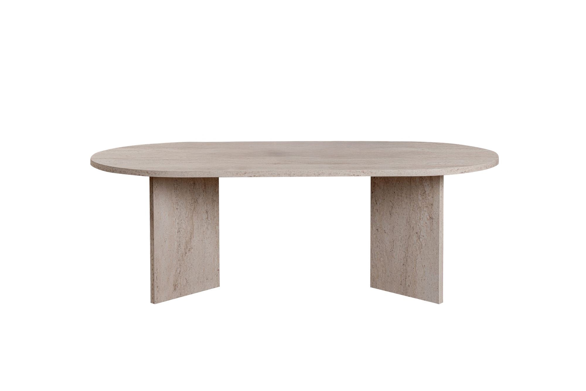 Mesa de Centro – 119 x 40 x 60 cm – Travertino – MDF revestido em melamina