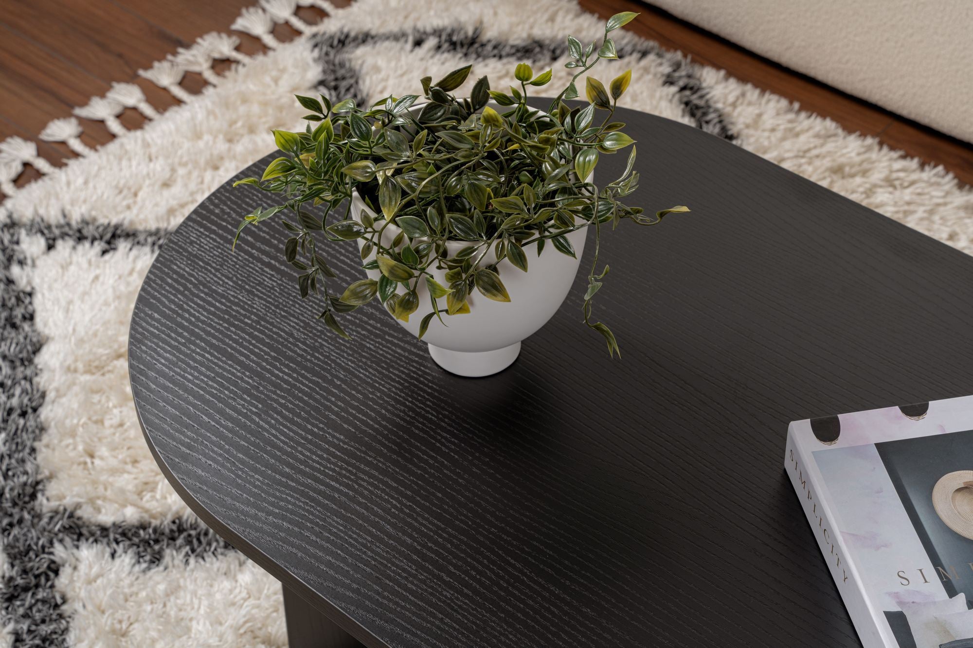 Mesa de Centro – 119 x 60 x 40 cm – Preto – Painéis de Partículas