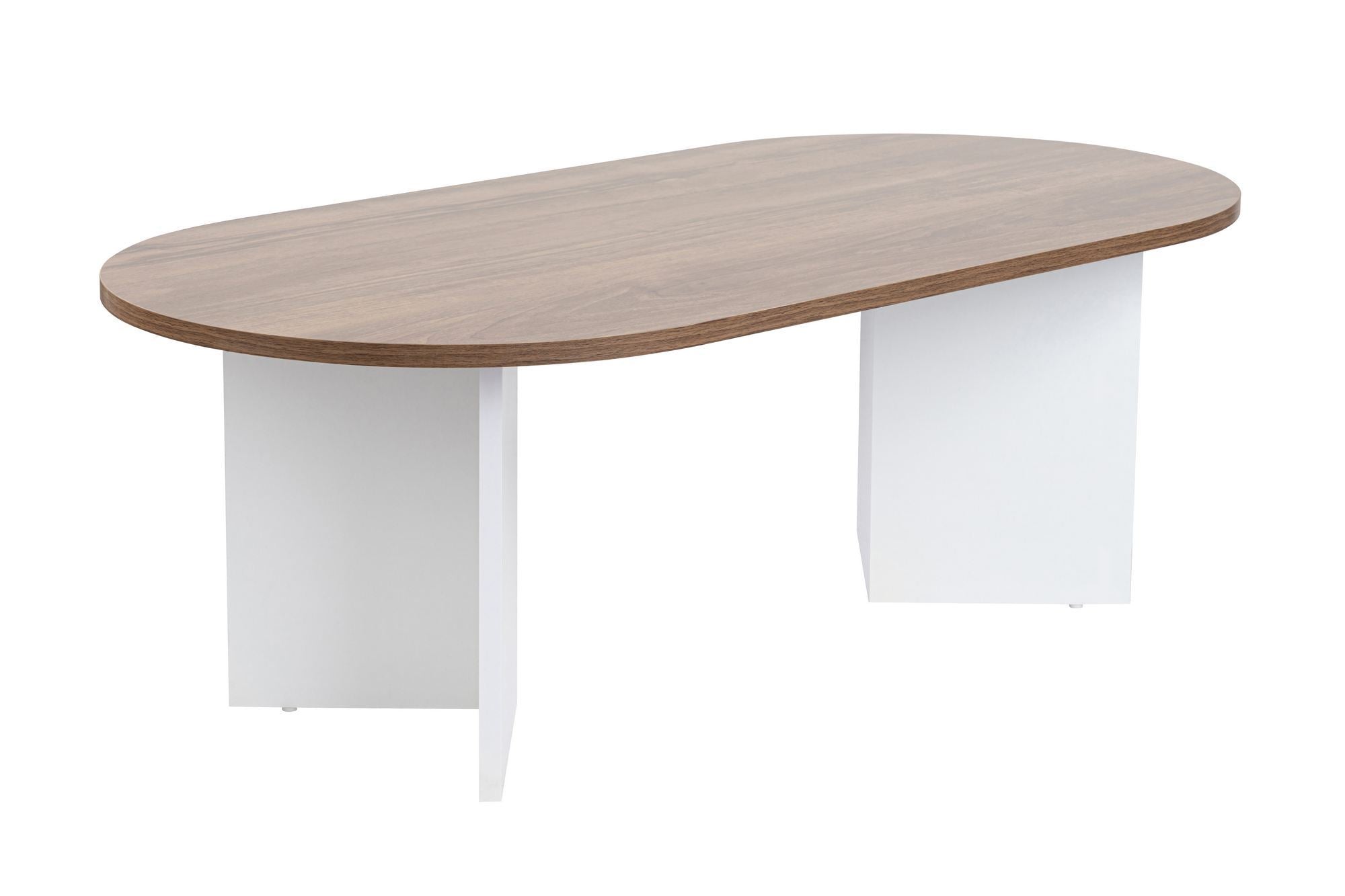 Mesa de Centro – 119 x 40 x 60 cm – Nogueira e Branco – Painel de Partículas revestido a Melamina
