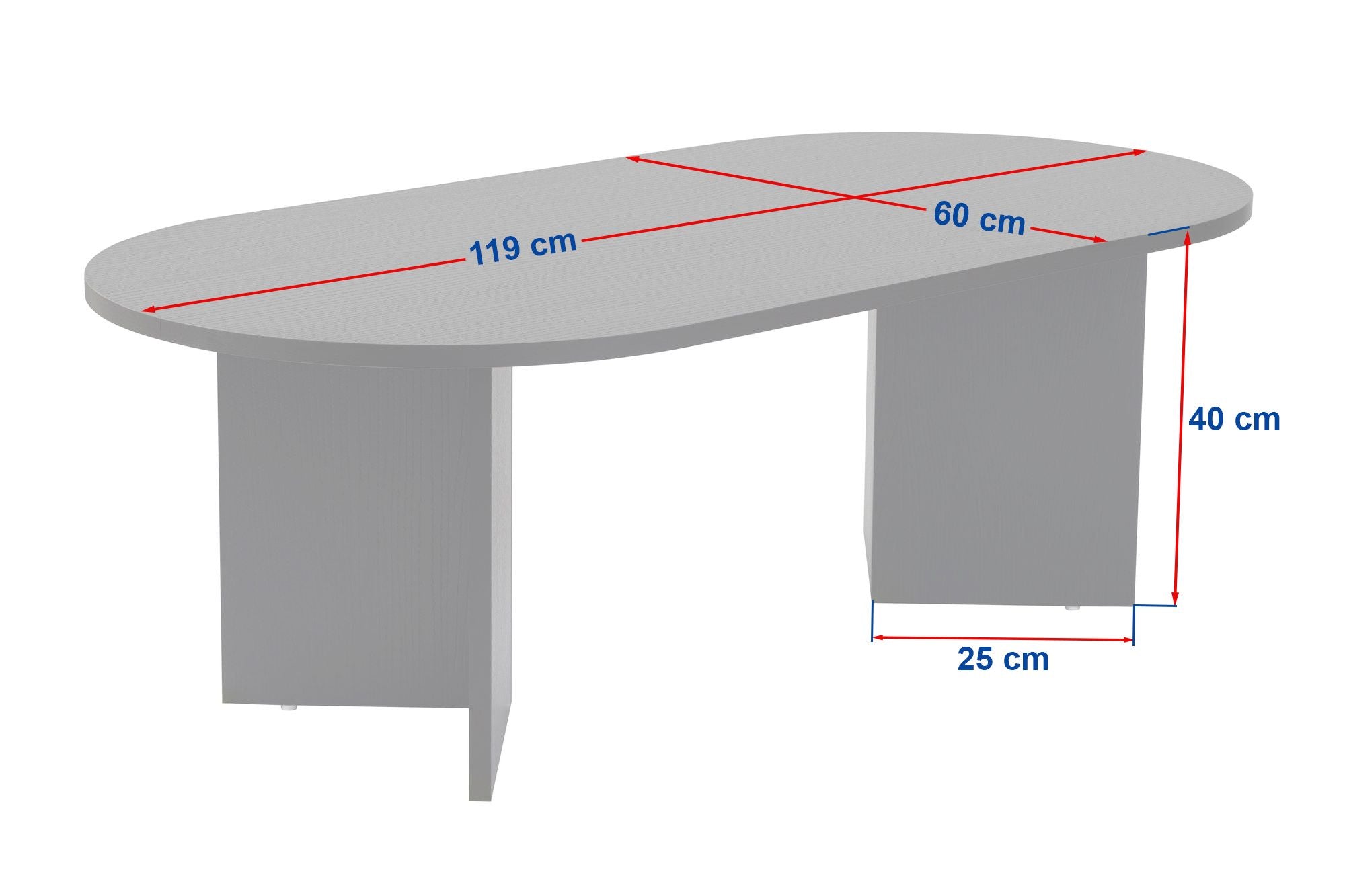 Mesa de Centro – 119 x 60 x 40 cm – Carvalho Safira e Preto – Painel de Partículas Revestido com Melamina