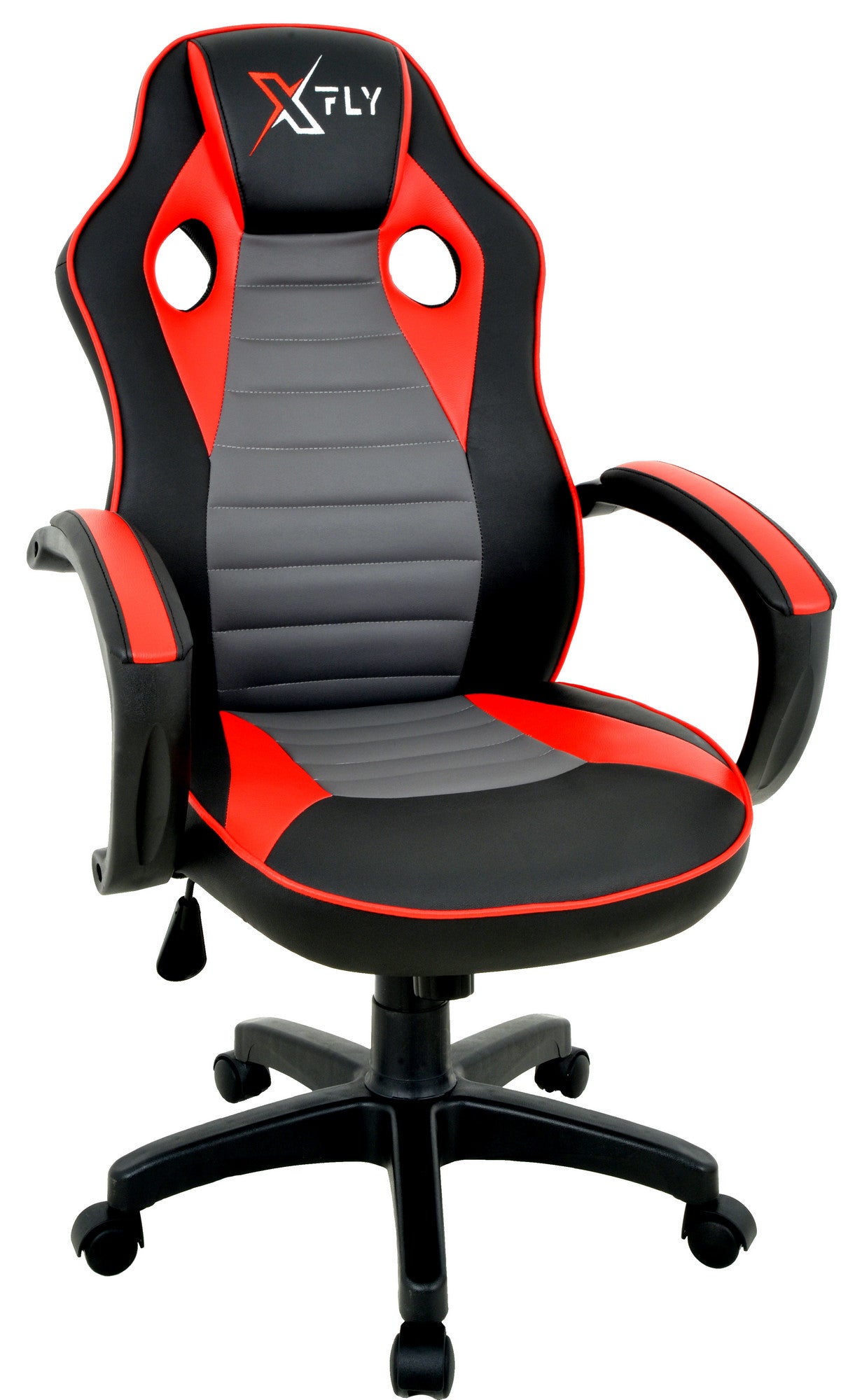 Cadeira Gamer – 66 cm x 121 cm x 65 cm – Vermelha e Preta – Poliuretano