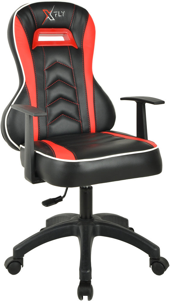 Cadeira Gamer – 53 cm largura – 103 cm altura – vermelho e preto – plástico