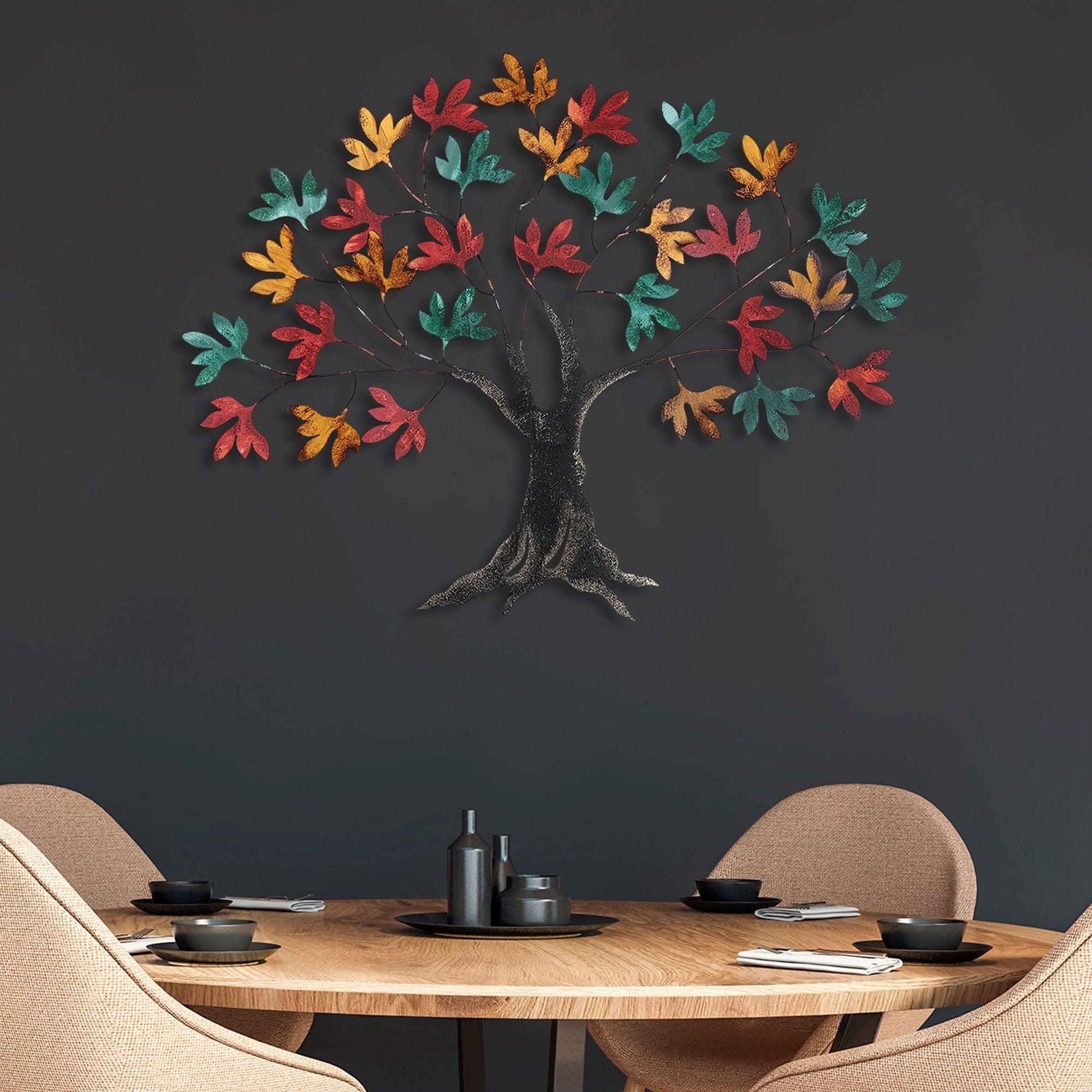Acessório decorativo de parede em metal – 115 x 94 x 4 cm – metal