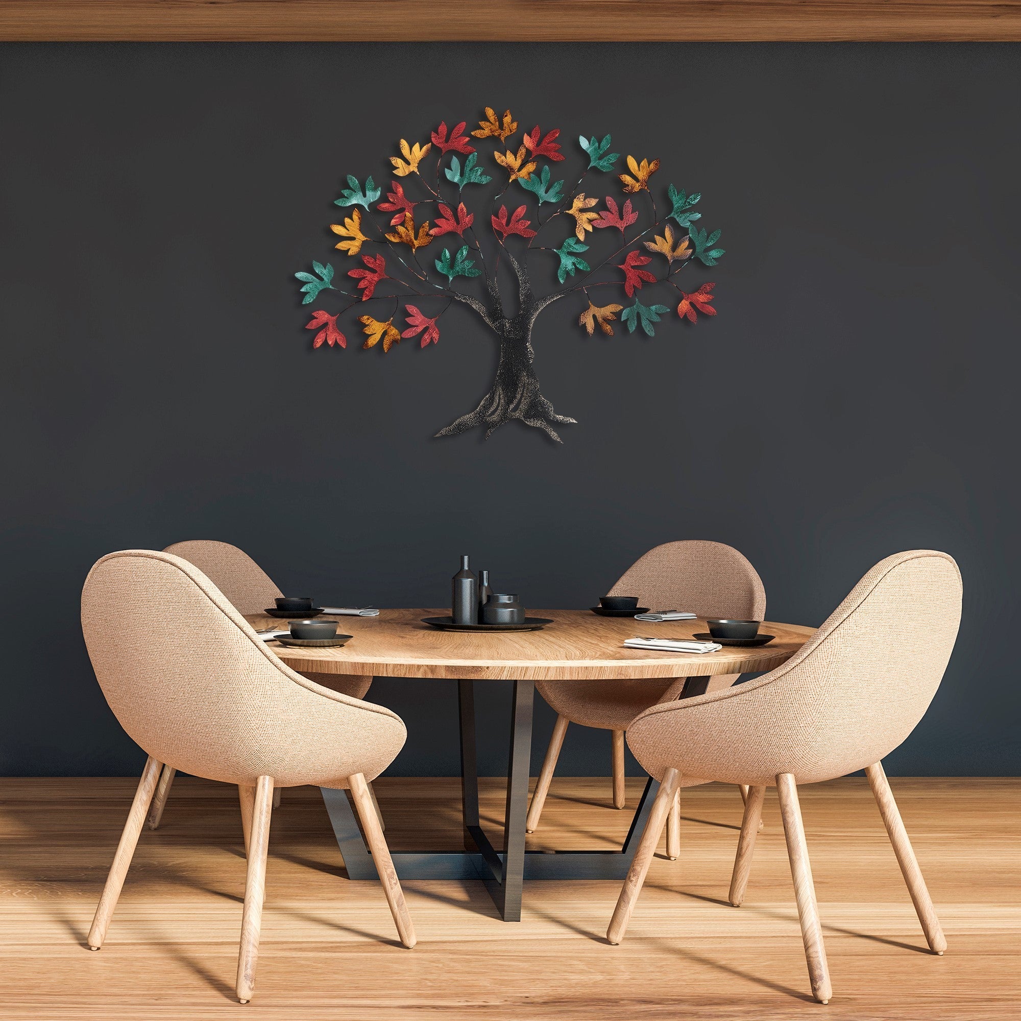 Acessório decorativo de parede em metal – 115 x 94 x 4 cm – metal