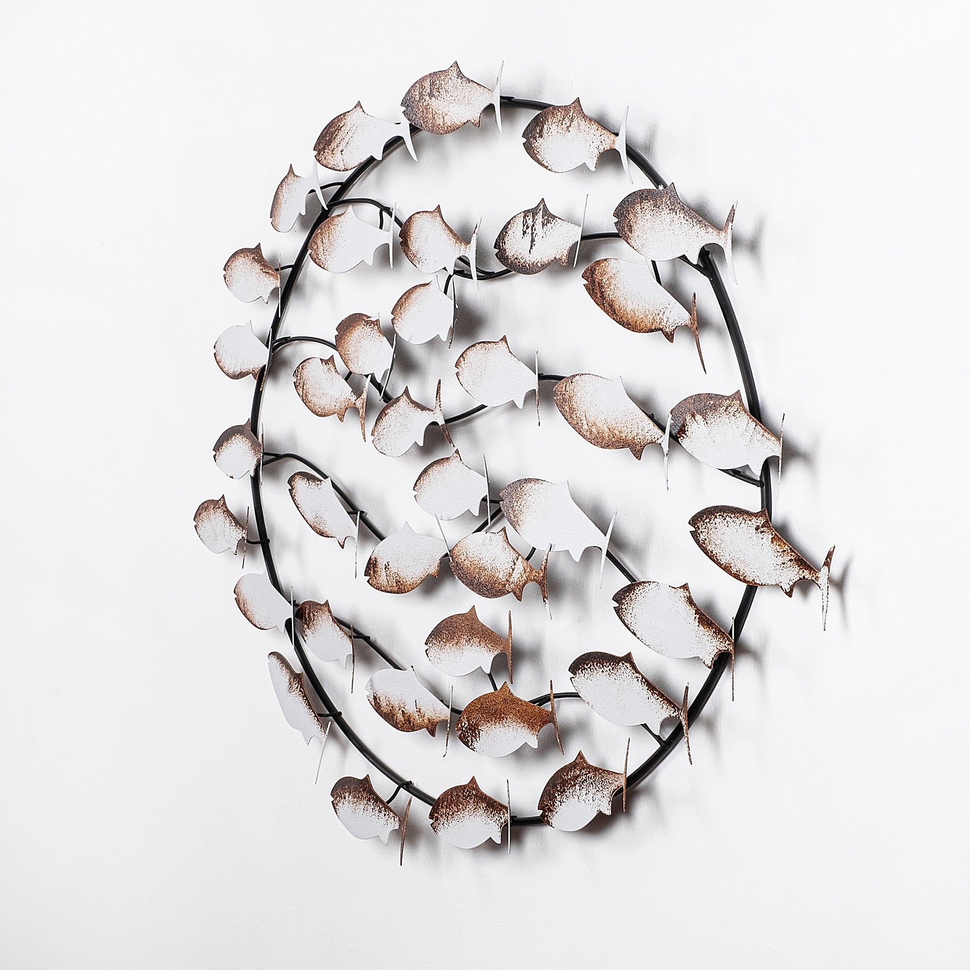 Acessório Decorativo de Parede em Metal Alabalık Multicolor - 94x58cm - Arte Moderna para Casa