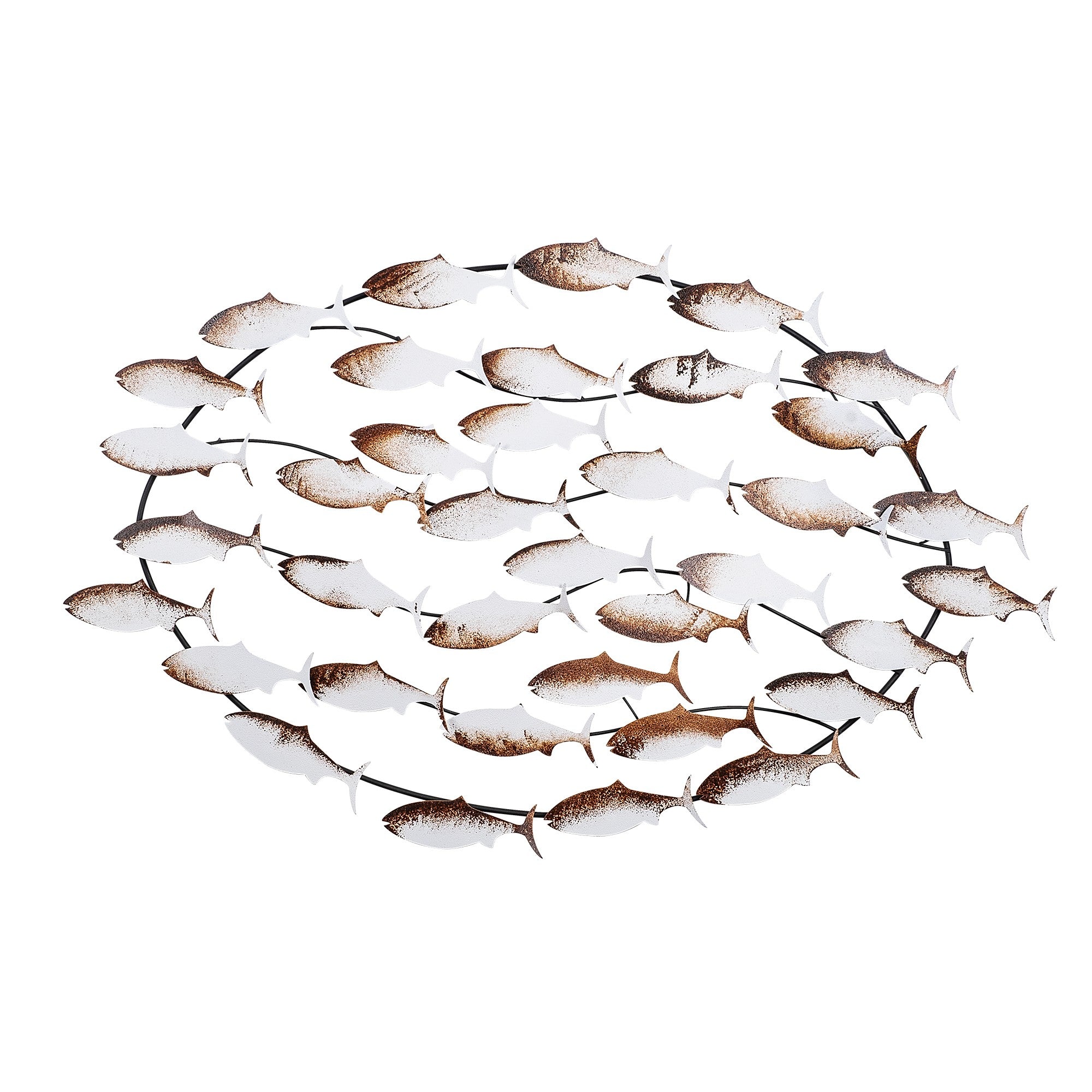 Acessório Decorativo de Parede em Metal Alabalık Multicolor - 94x58cm - Arte Moderna para Casa