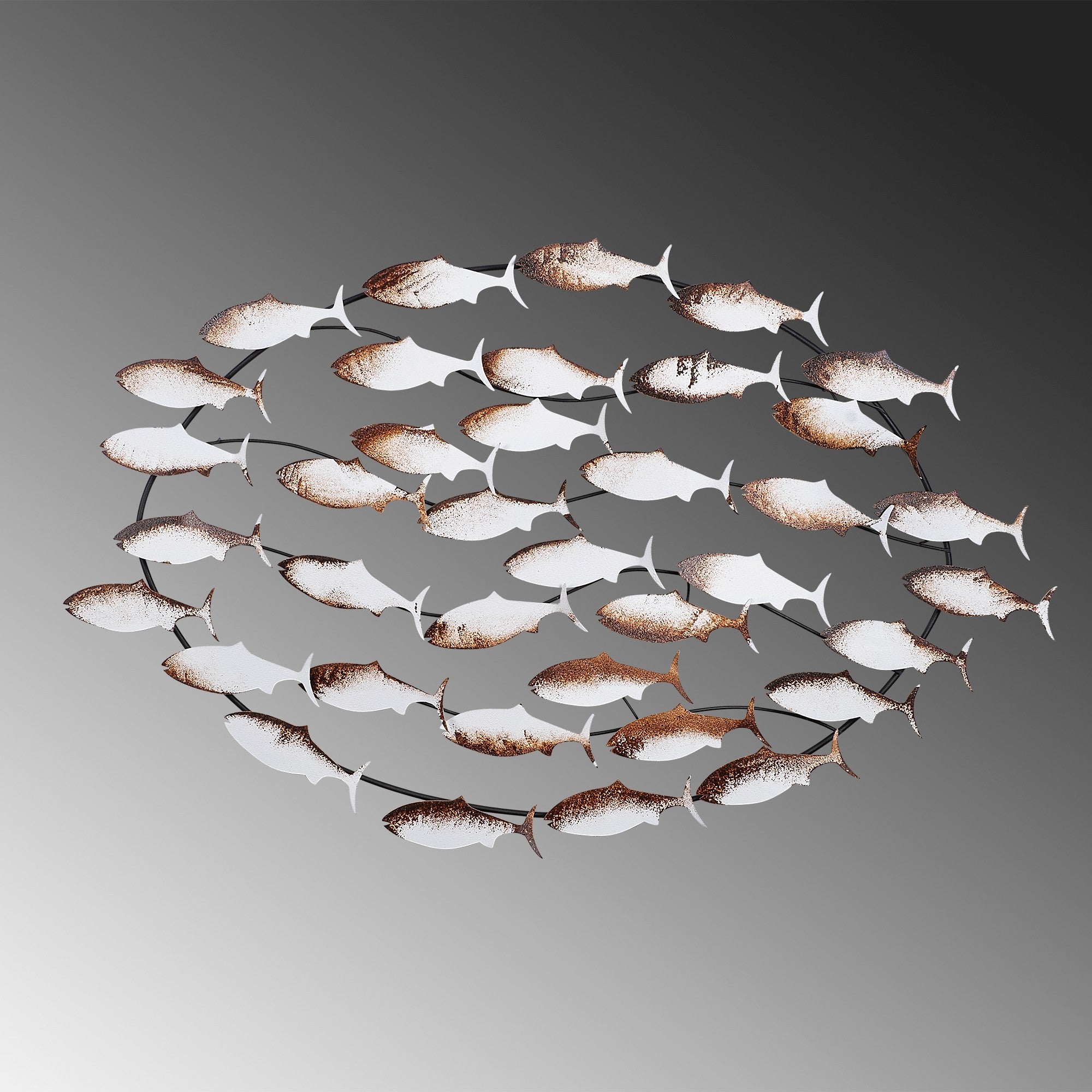 Acessório Decorativo de Parede em Metal Alabalık Multicolor - 94x58cm - Arte Moderna para Casa