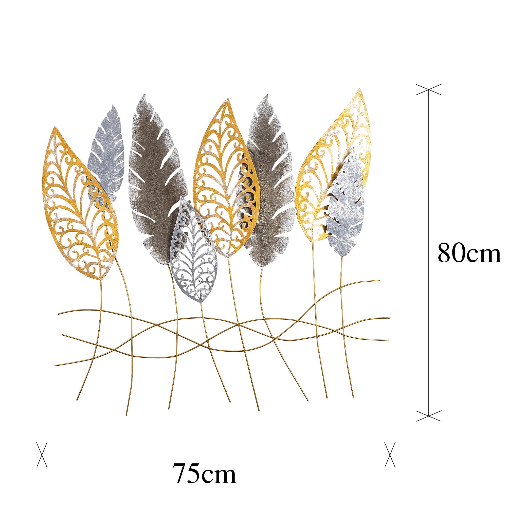Arte de Parede Metálica Kosmer Multicolor - Acessório Decorativo 75x80cm em Metal 100%