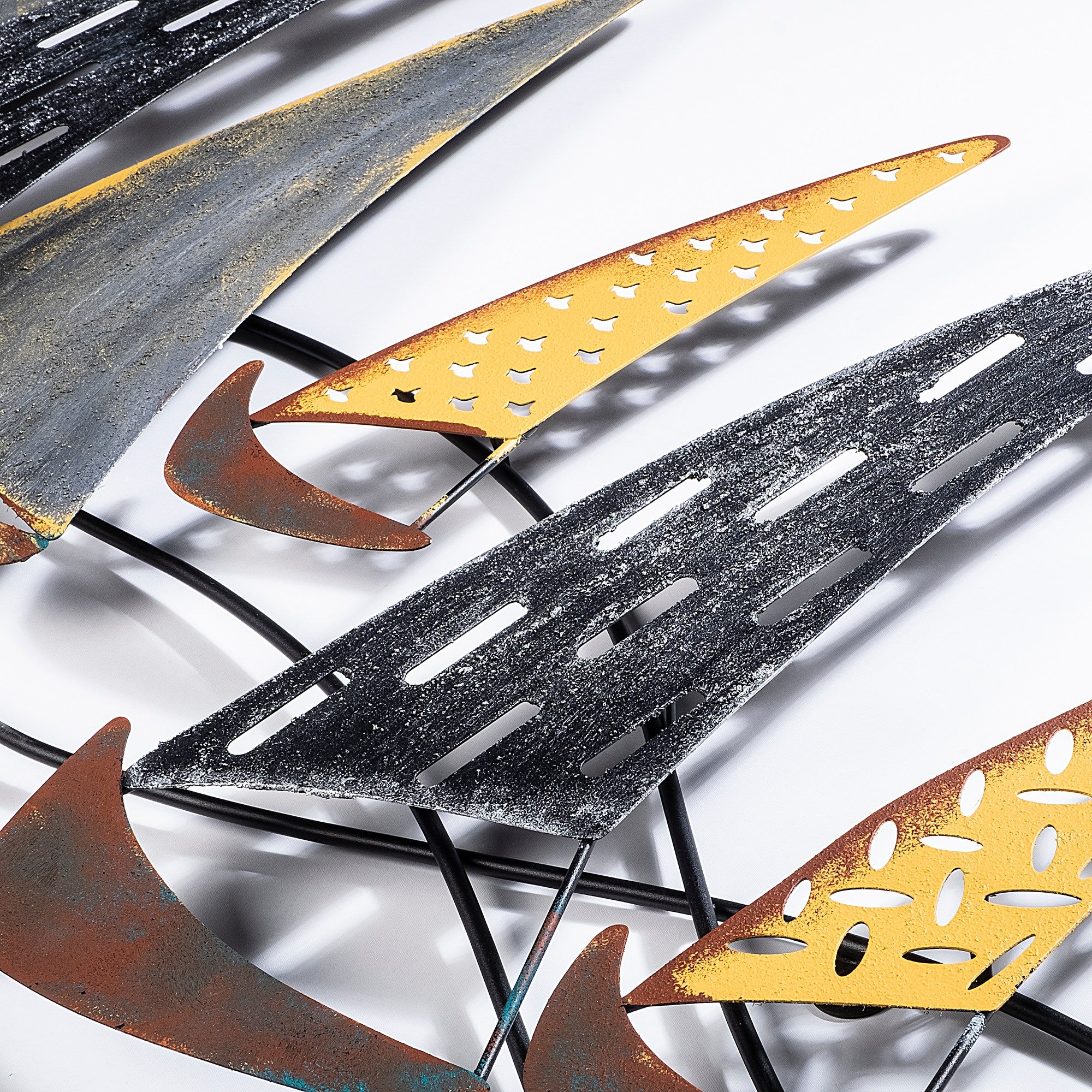 Acessório Decorativo de Parede Uskuna 2 - Metal Multicolor Artesanal 51x120cm